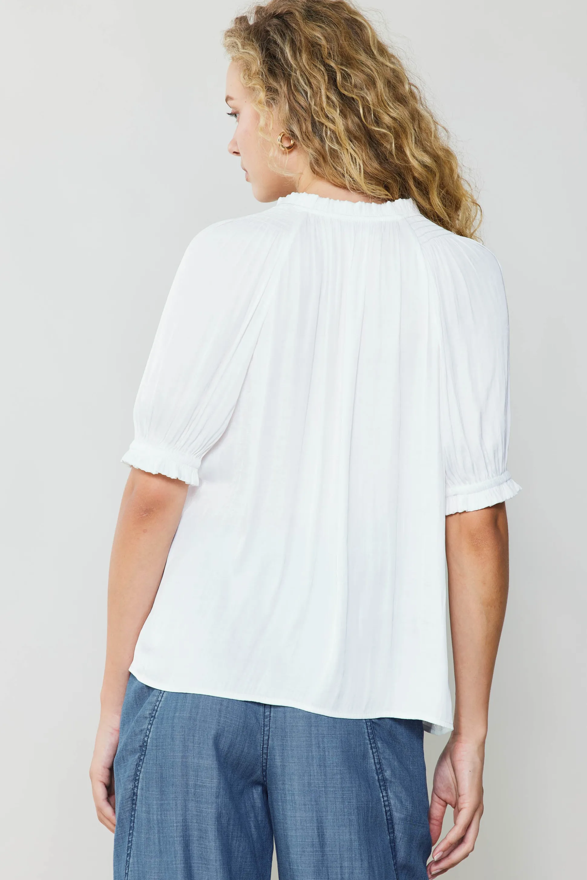 Ruffled Cuff Blouse<Current Air Hot