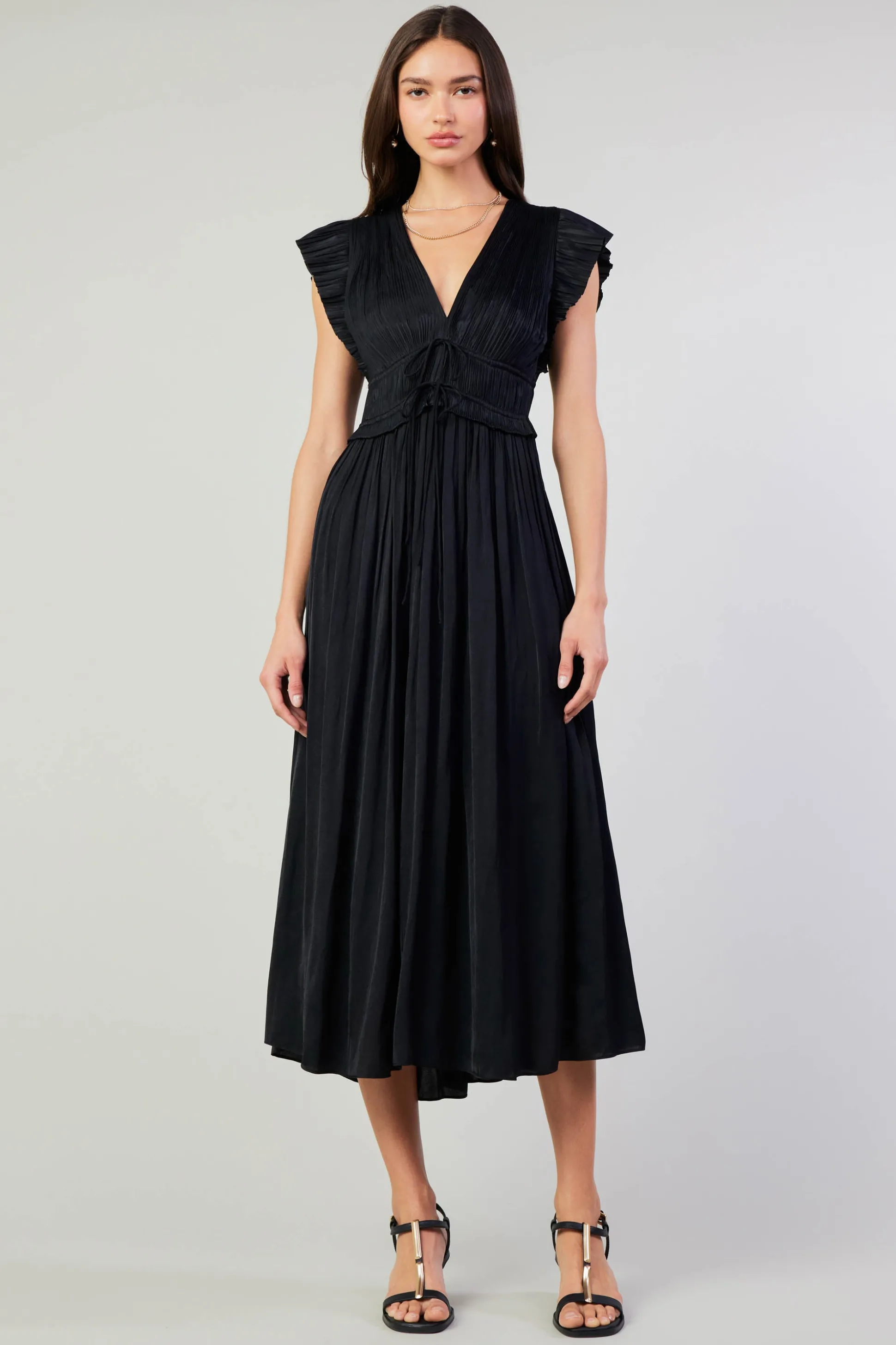 Mara Pleated Maxi Dress<Current Air Outlet