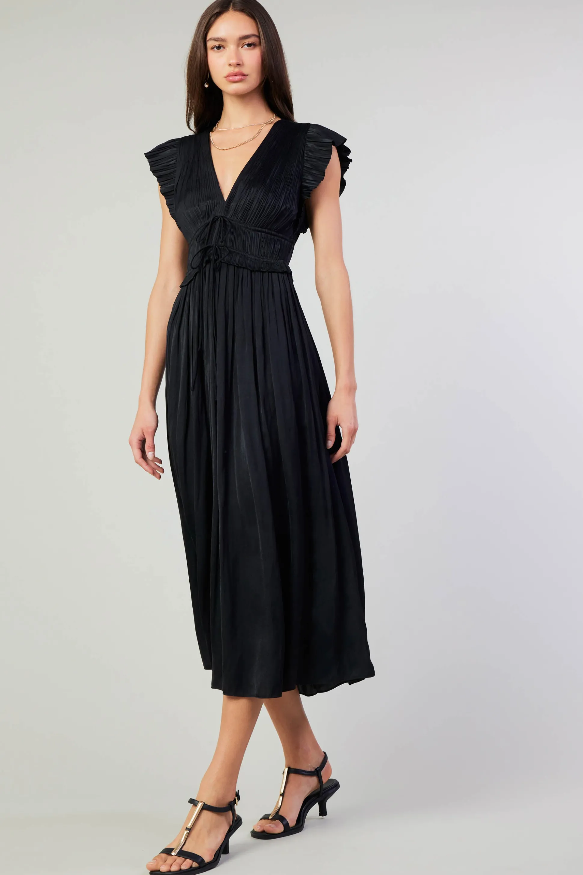 Mara Pleated Maxi Dress<Current Air Outlet