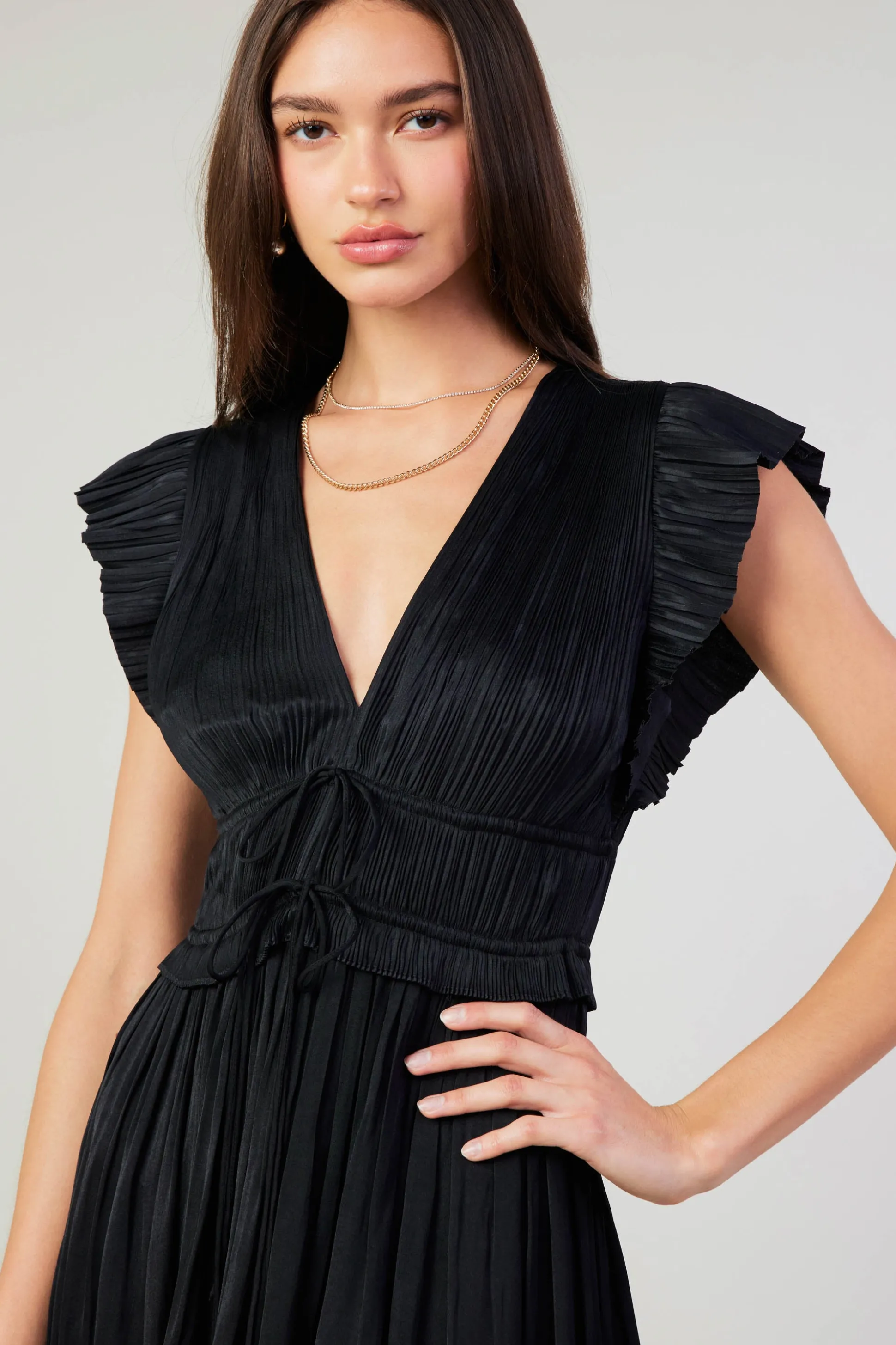 Mara Pleated Maxi Dress<Current Air Outlet