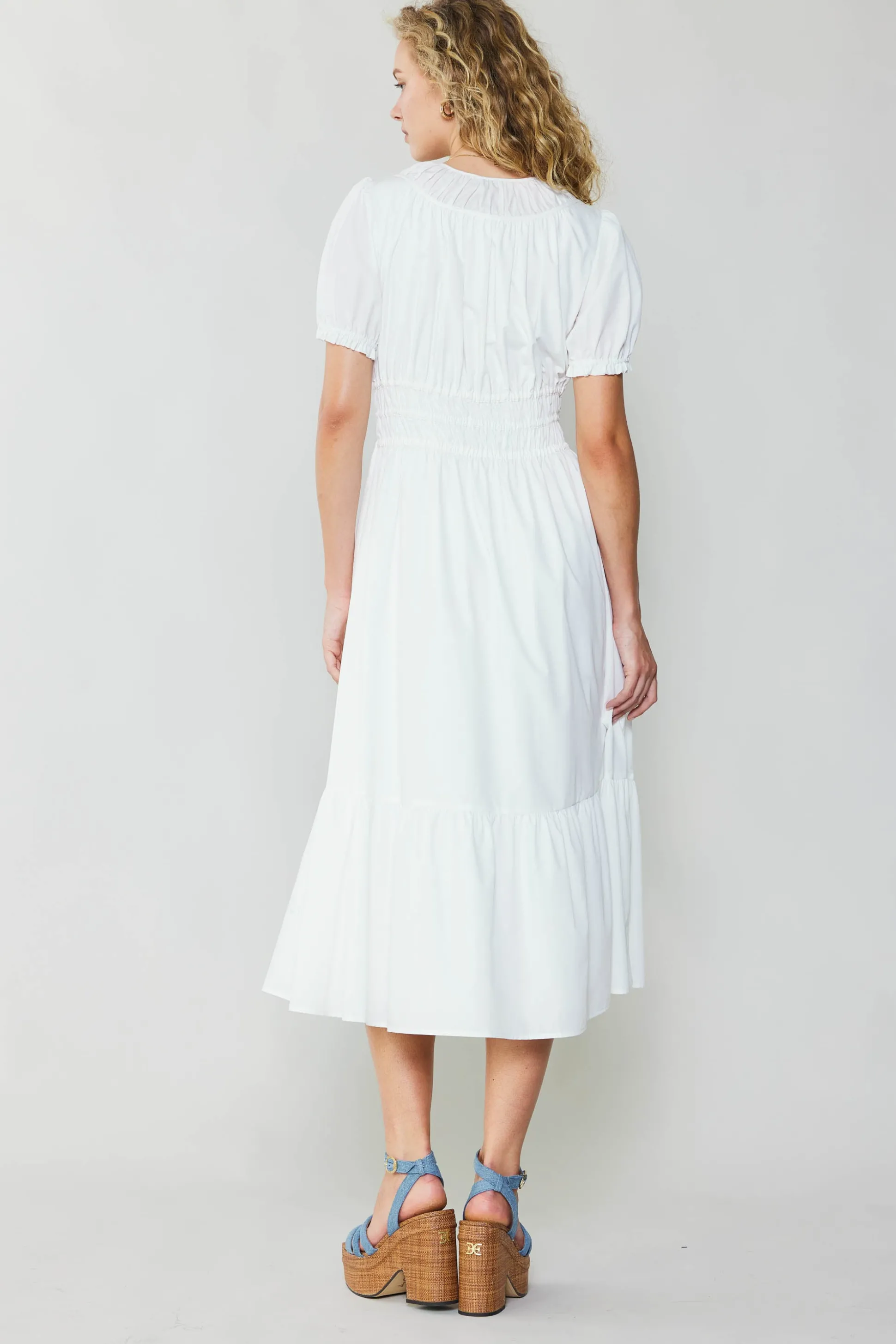 Brooklyn Poplin Midi Dress<Current Air New