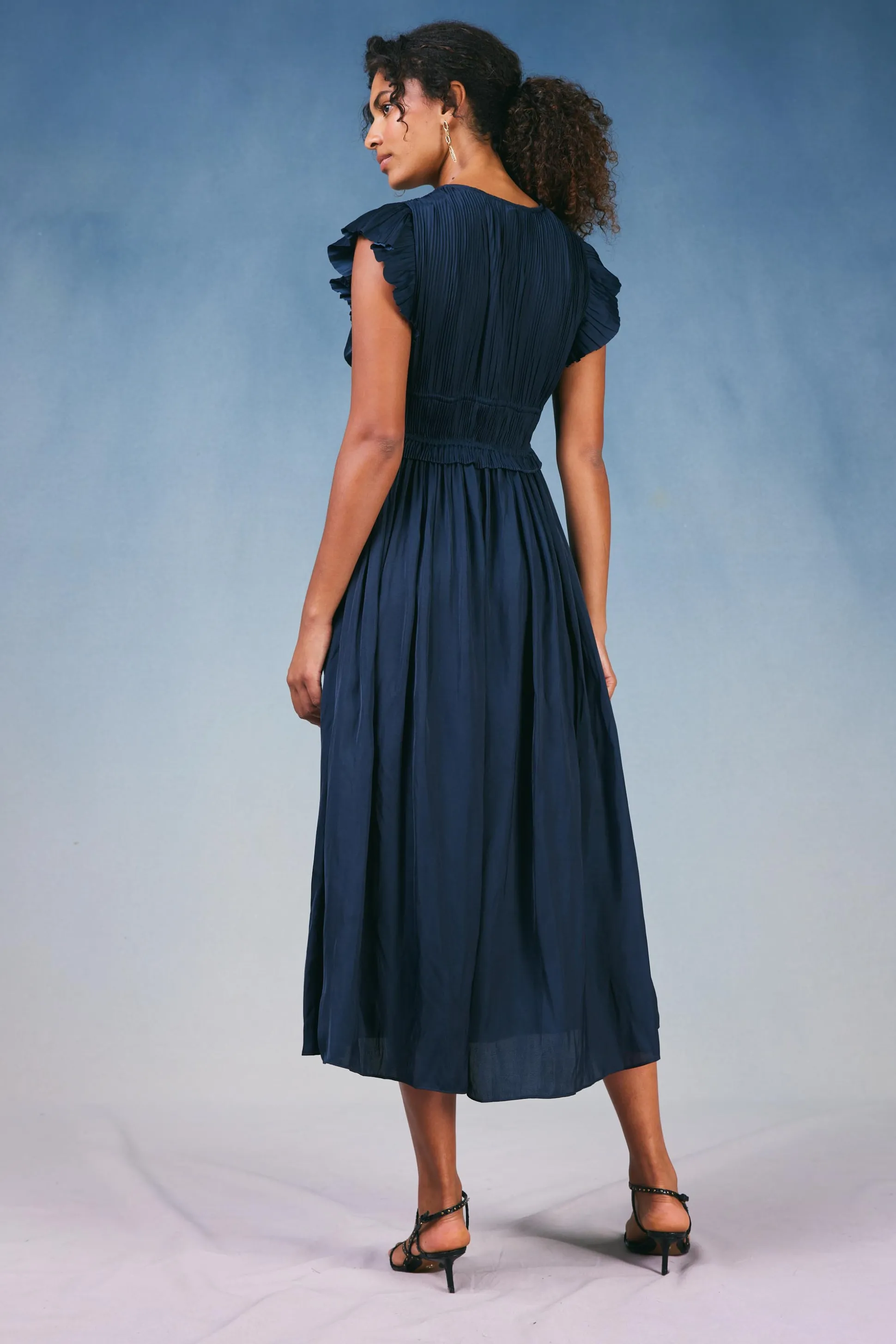 Mara Pleated Maxi Dress<Current Air Sale