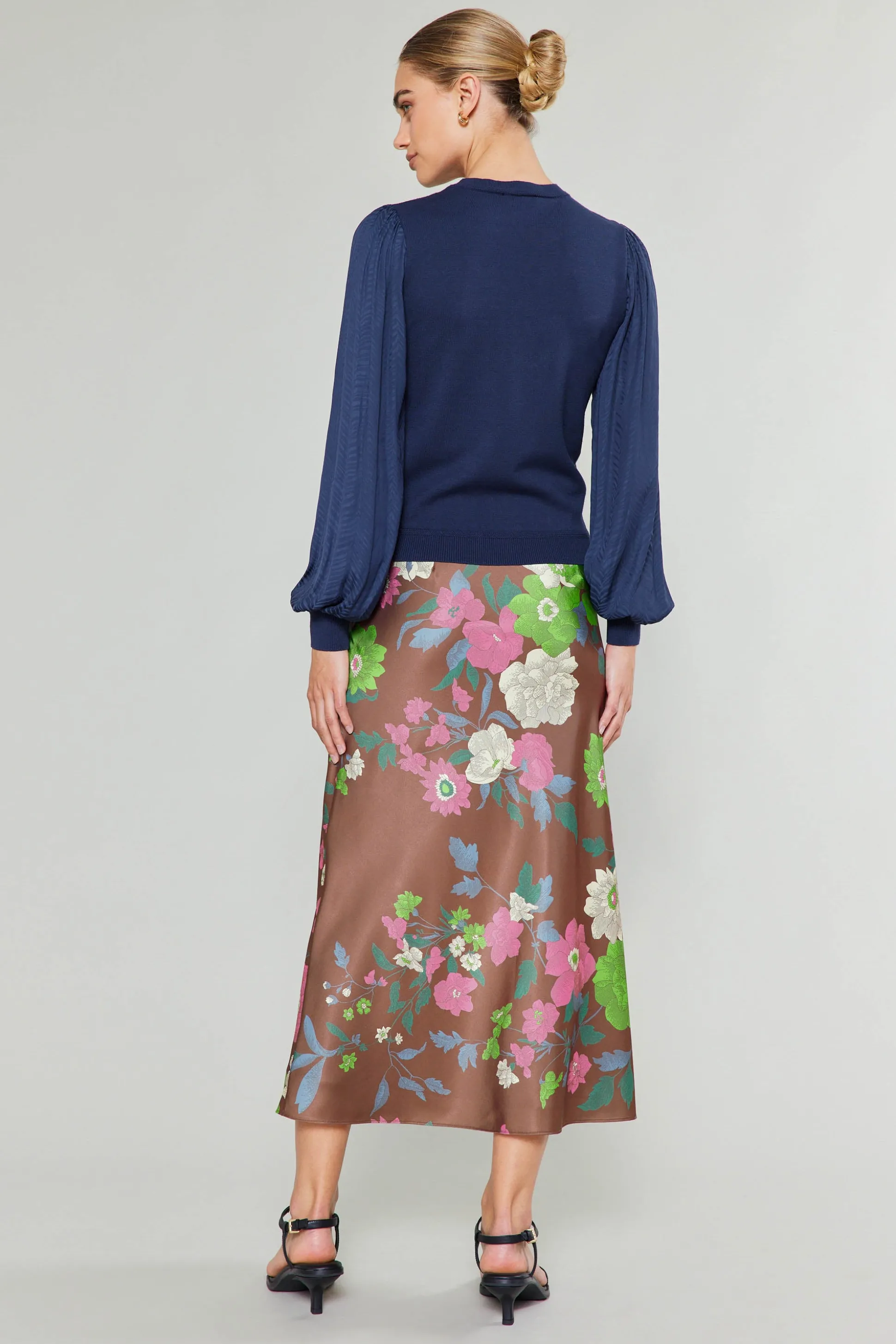 Contrast Sleeve Knit Top<Current Air Fashion