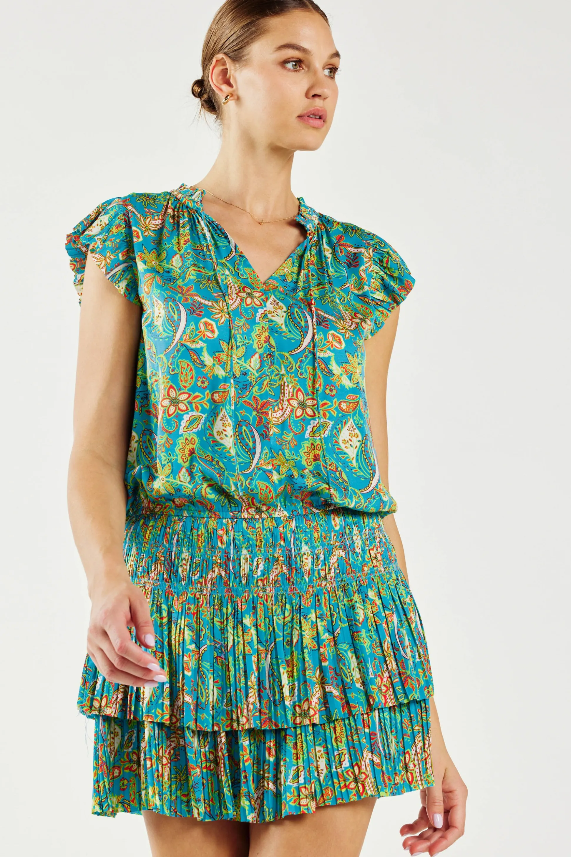 Zoey Pleated Mini Dress<Current Air Clearance