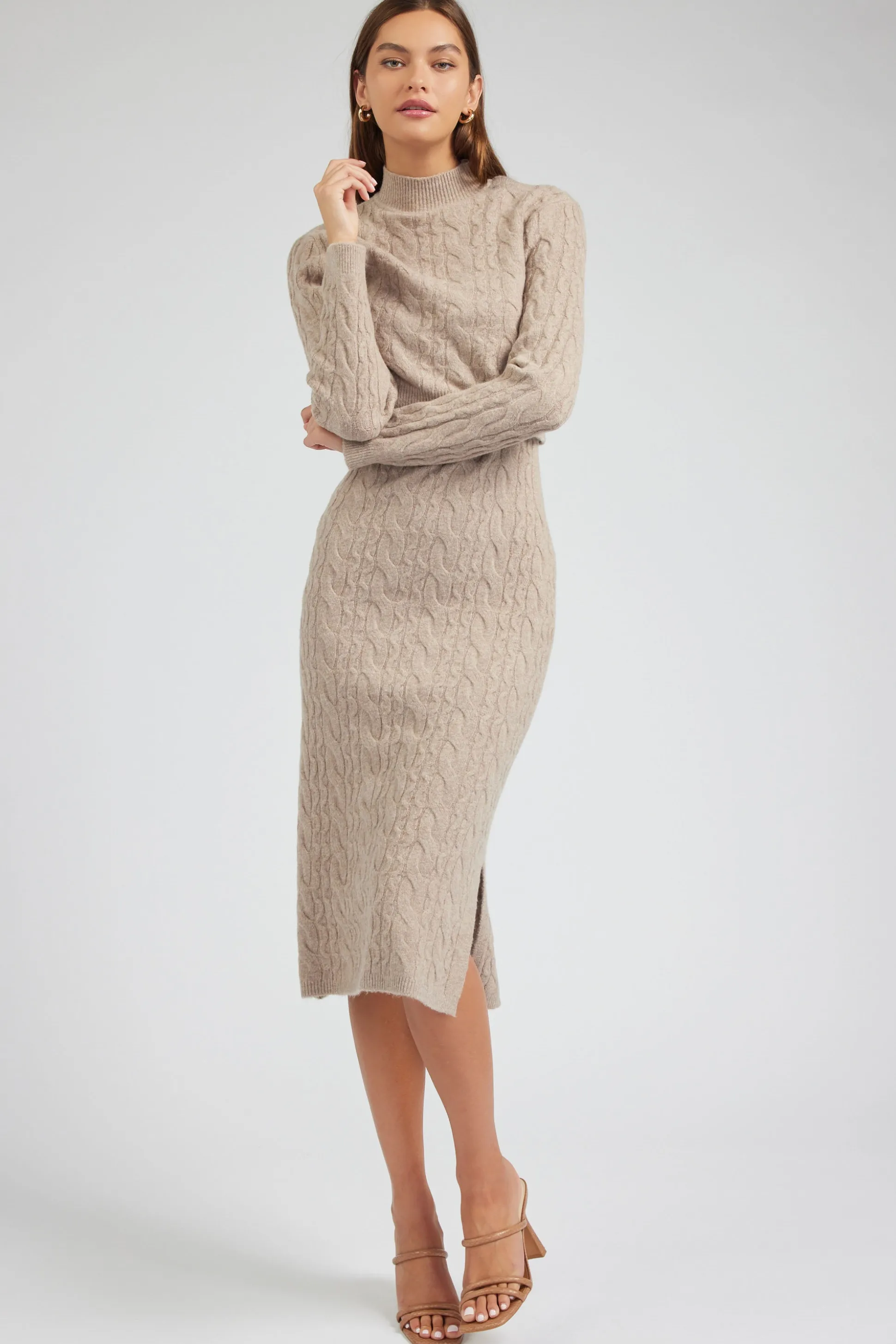 Two-piece Cable Knit Dress<Current Air Discount