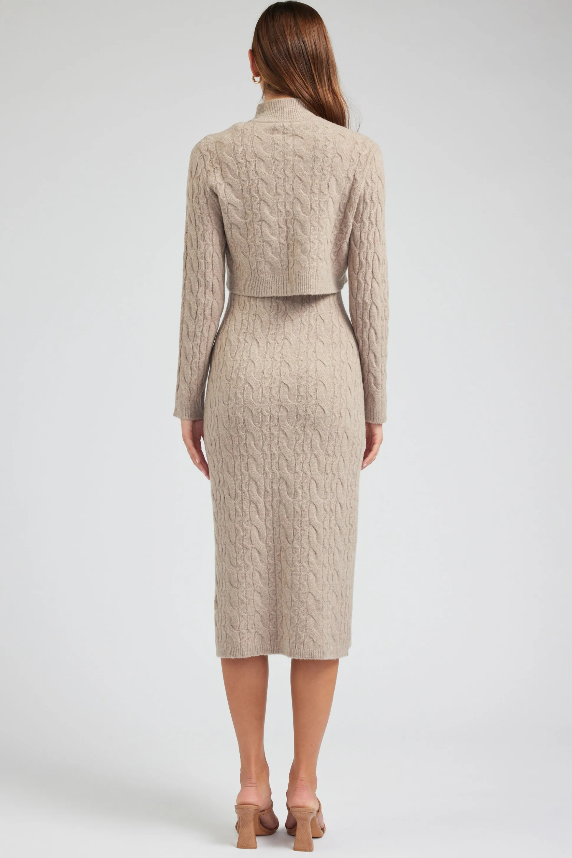 Two-piece Cable Knit Dress<Current Air Discount