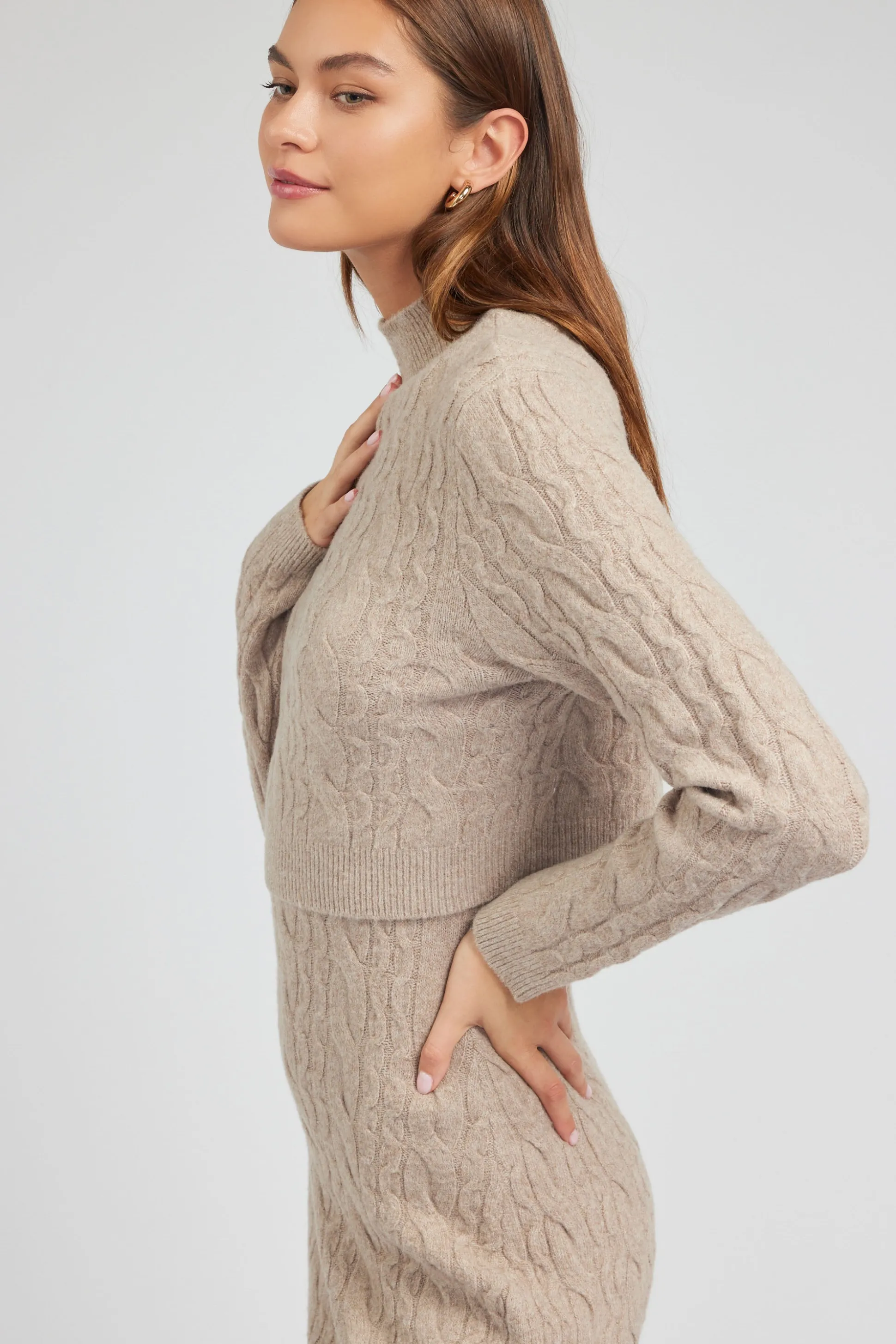 Two-piece Cable Knit Dress<Current Air Discount