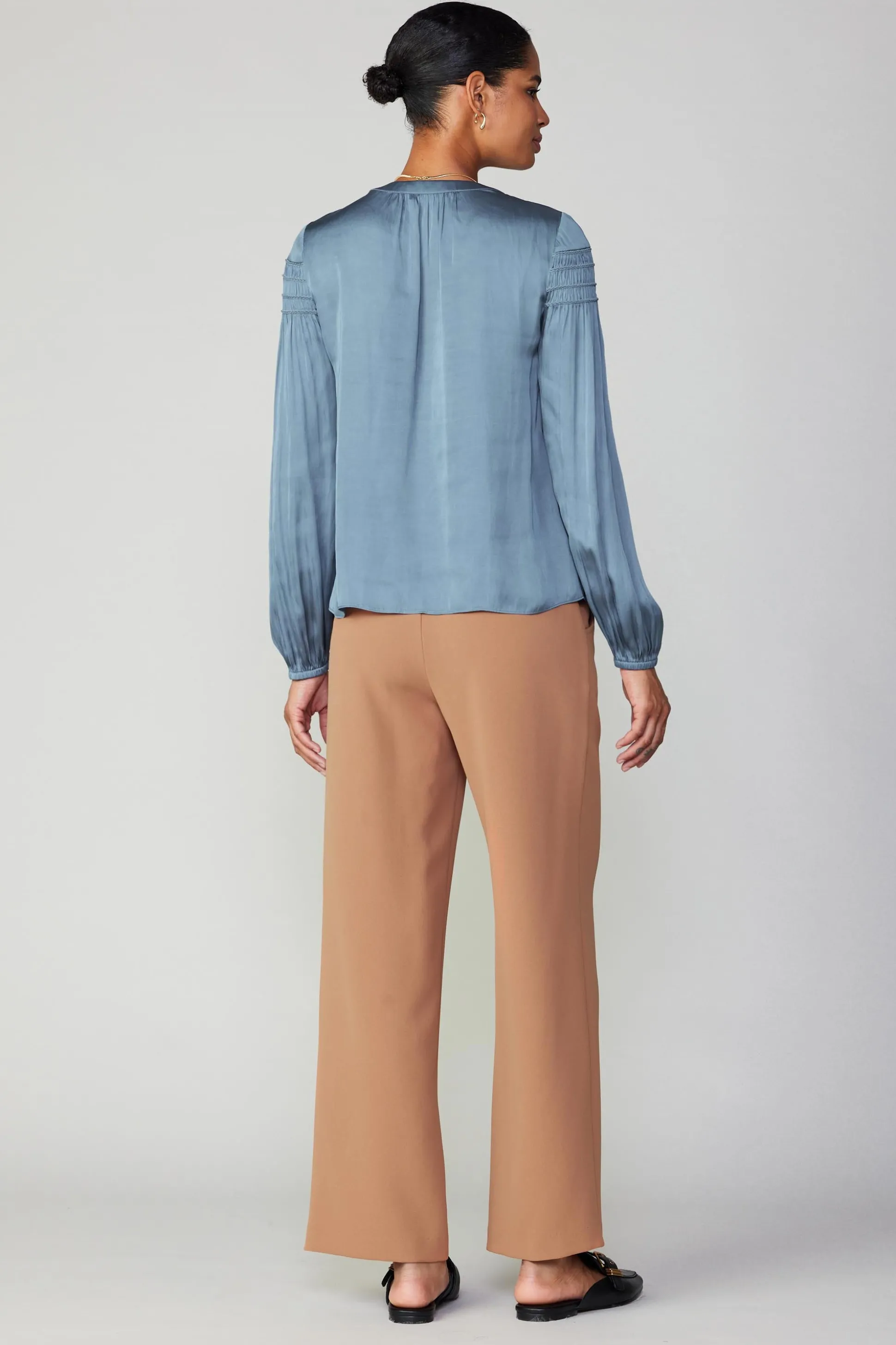 Smocked Sleeve Blouse<Current Air Fashion