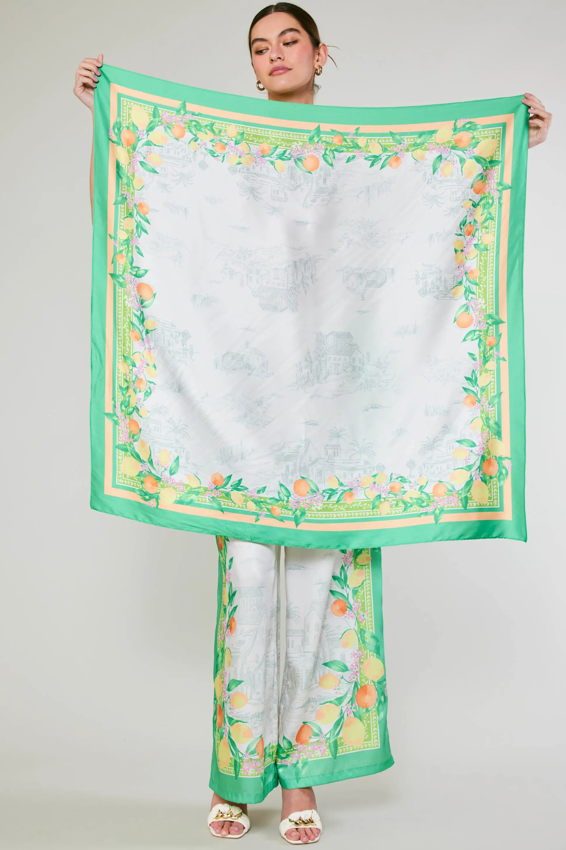 Recycled Signature Print Scarf<Current Air Online