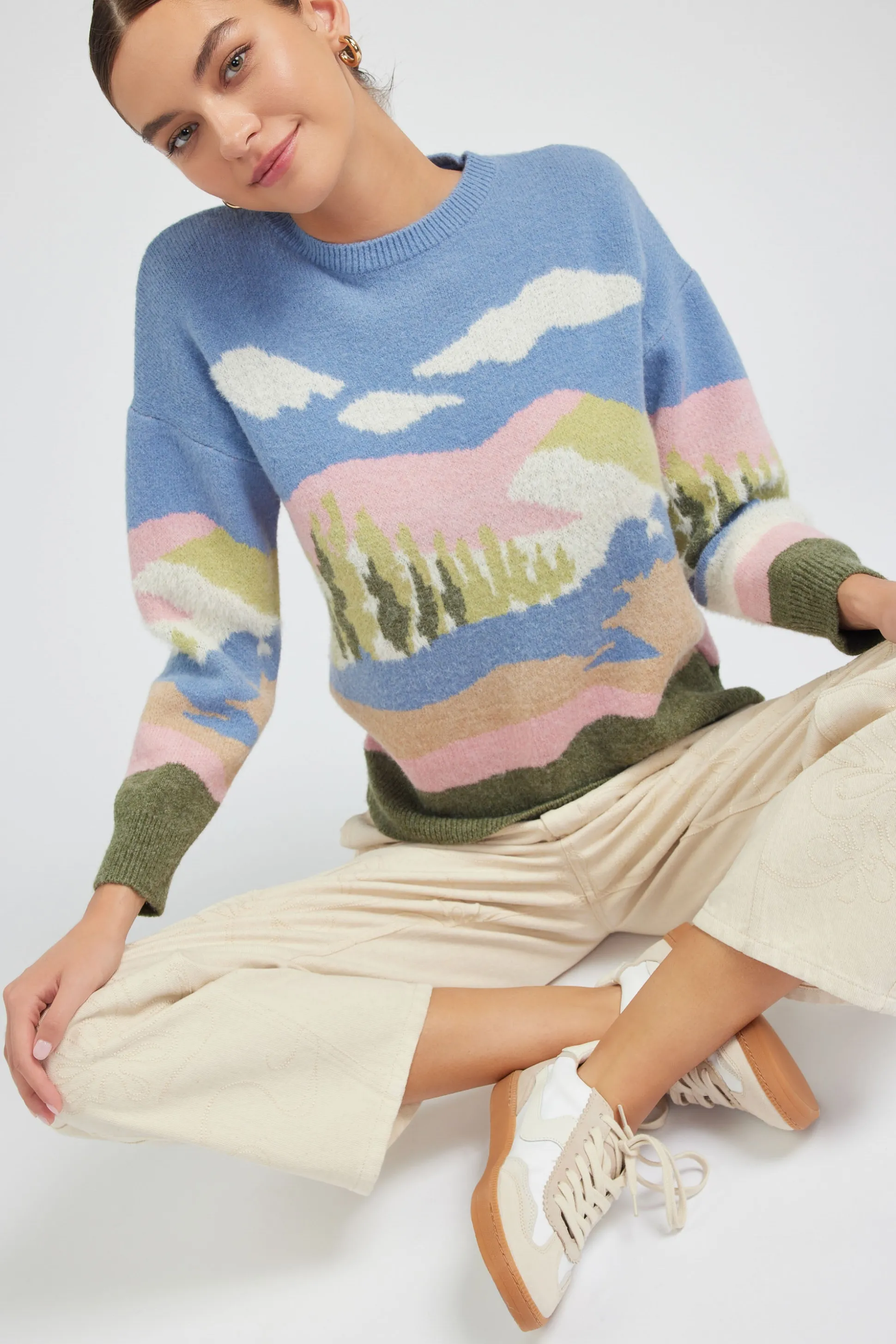 Cloudy Meadows Sweater<Current Air New
