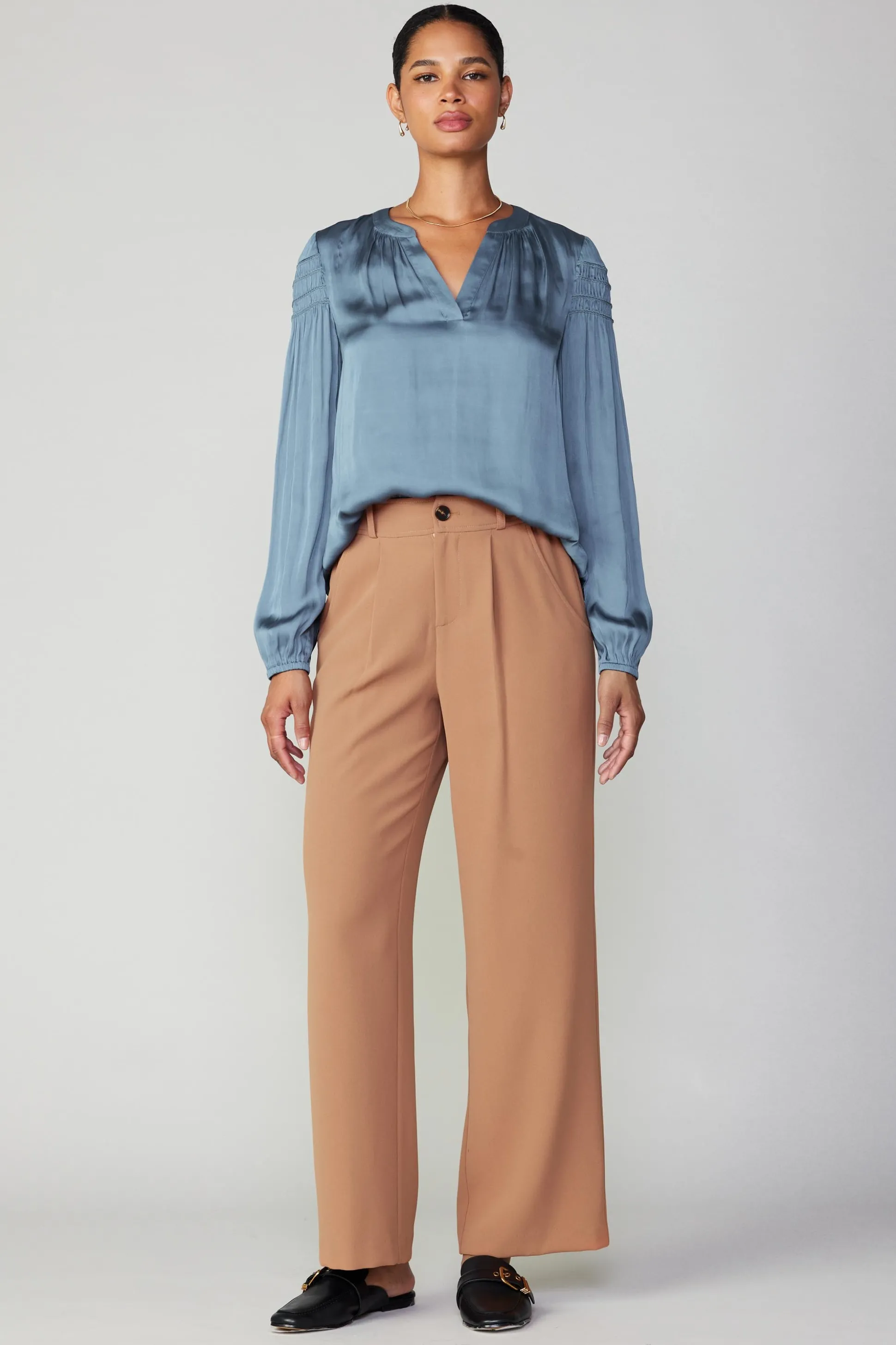 Pleated Wide Leg Pant<Current Air Best