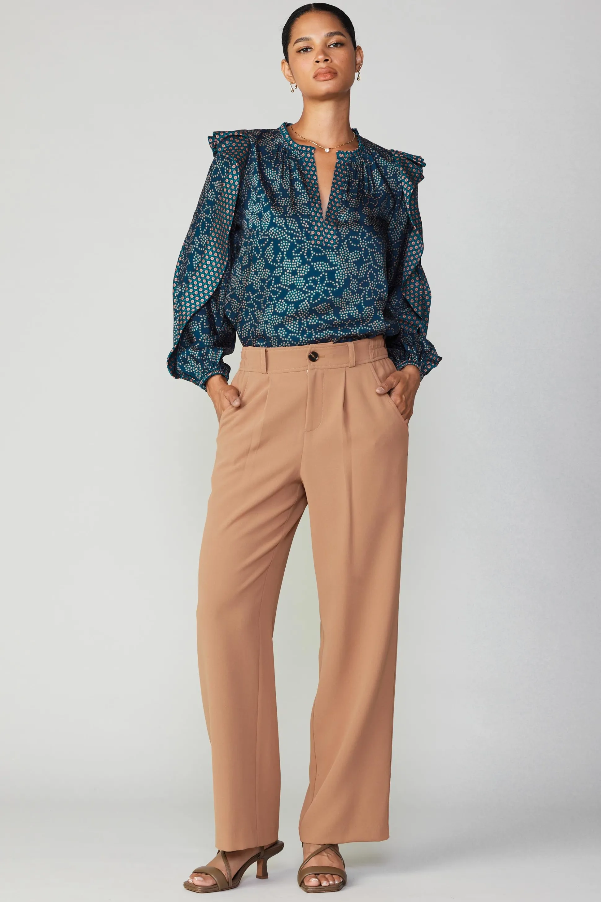 Pleated Wide Leg Pant<Current Air Best