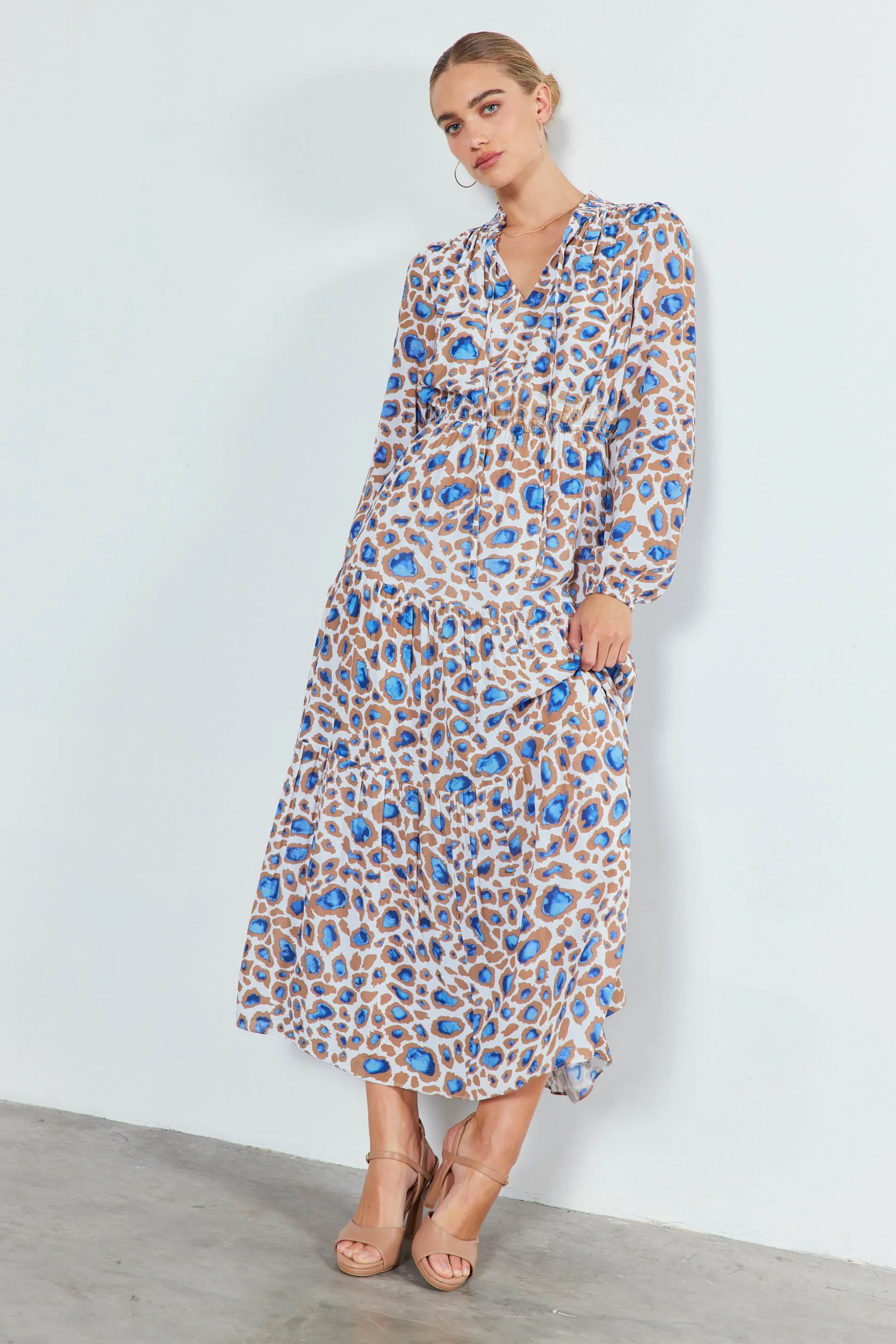 Sapphire Cenote Print Maxi Dress<Current Air Sale