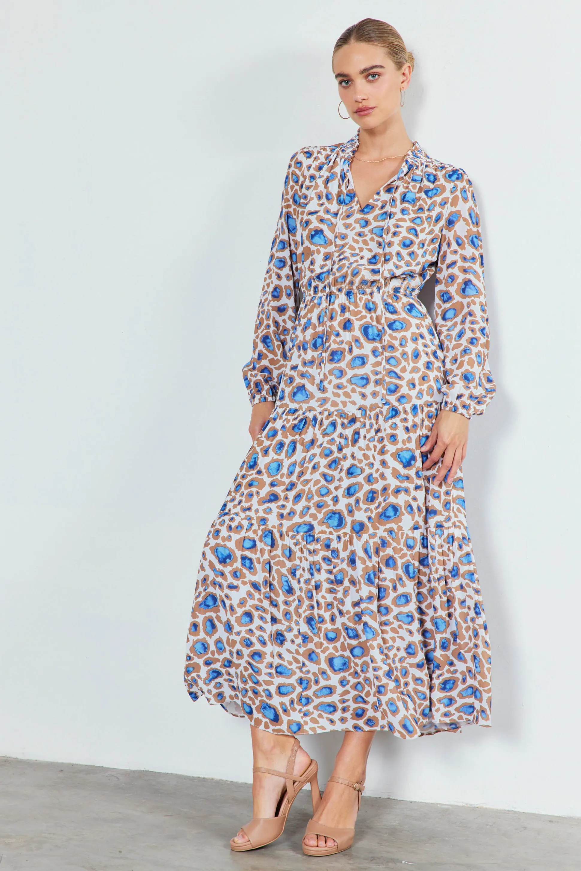 Sapphire Cenote Print Maxi Dress<Current Air Sale
