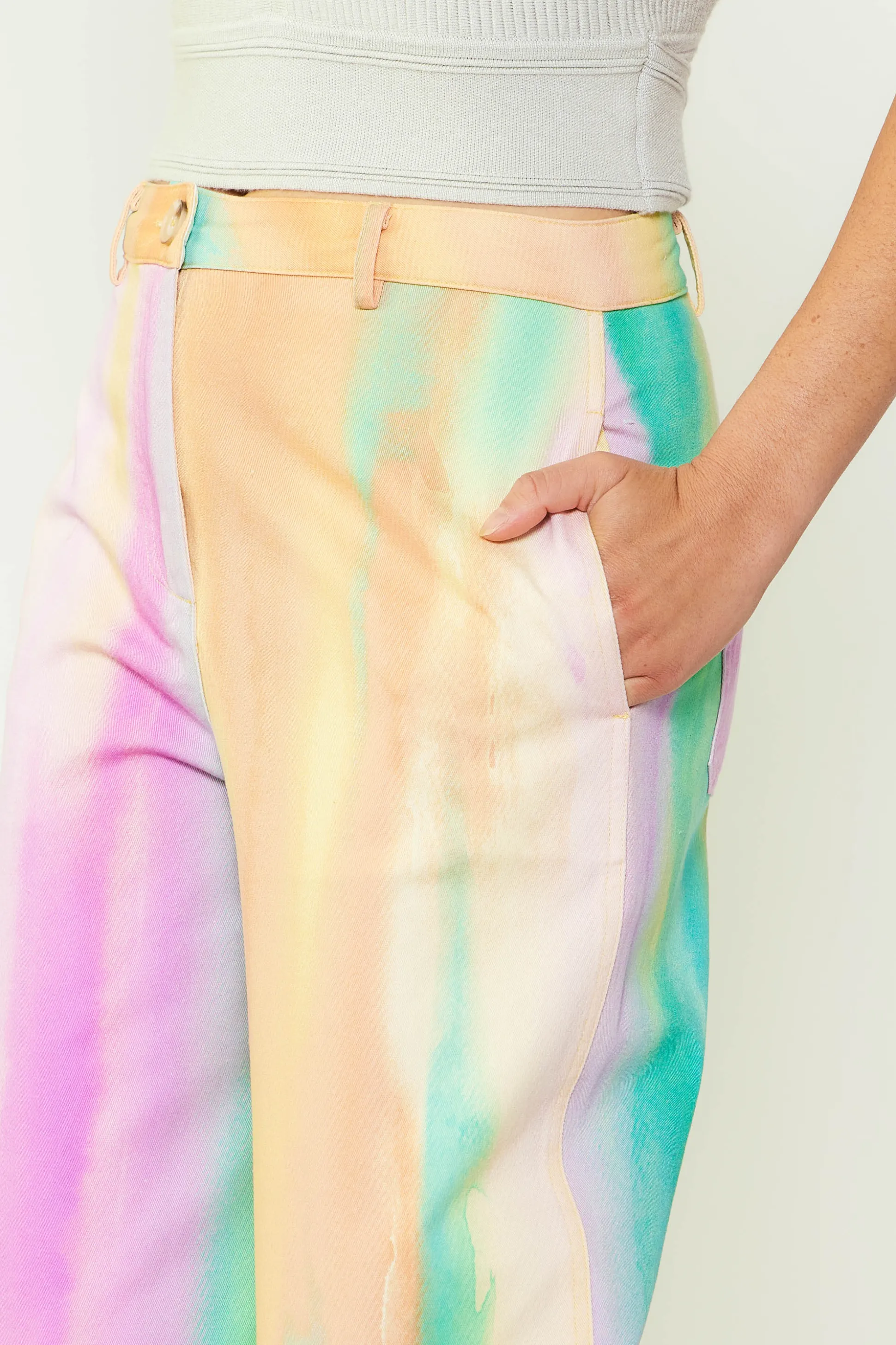 Rainbow Painterly Wide Leg Pants<Current Air Discount