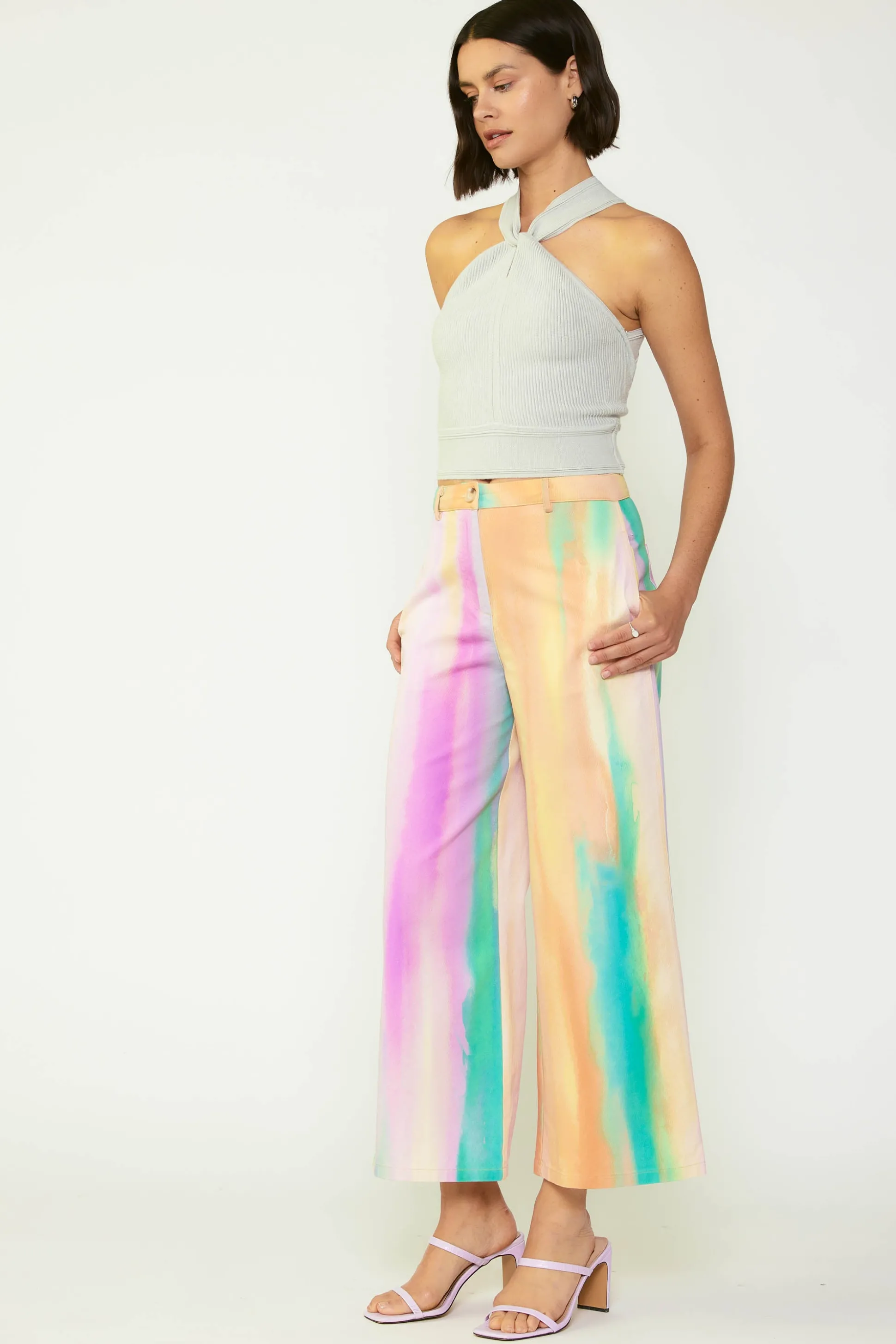 Rainbow Painterly Wide Leg Pants<Current Air Discount