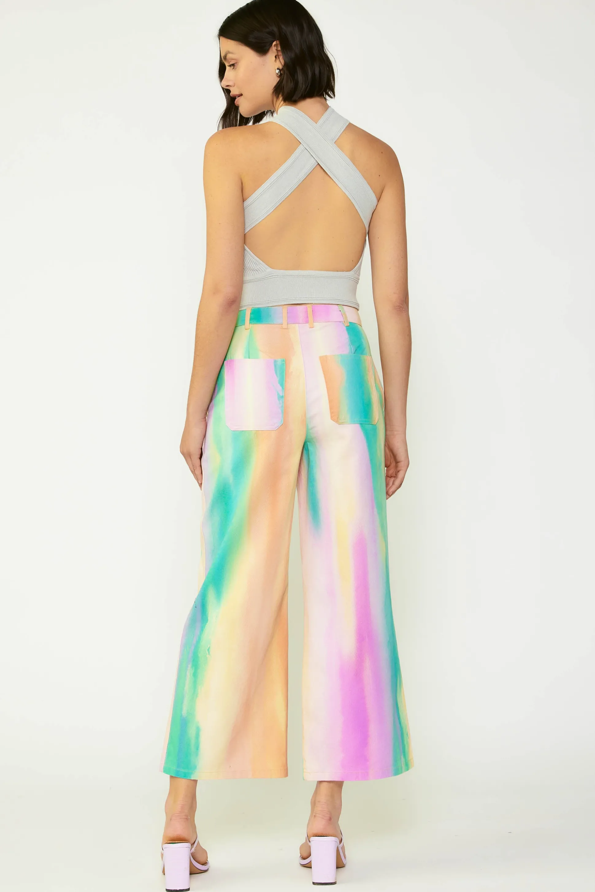 Rainbow Painterly Wide Leg Pants<Current Air Discount
