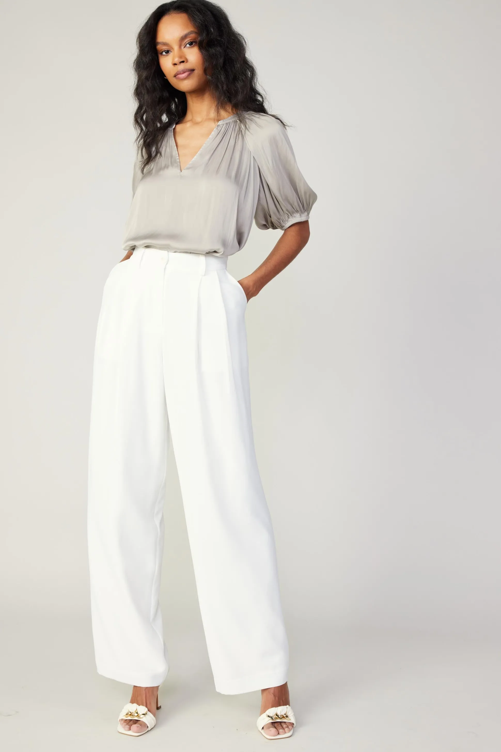 Pleated Wide Leg Pants<Current Air Outlet