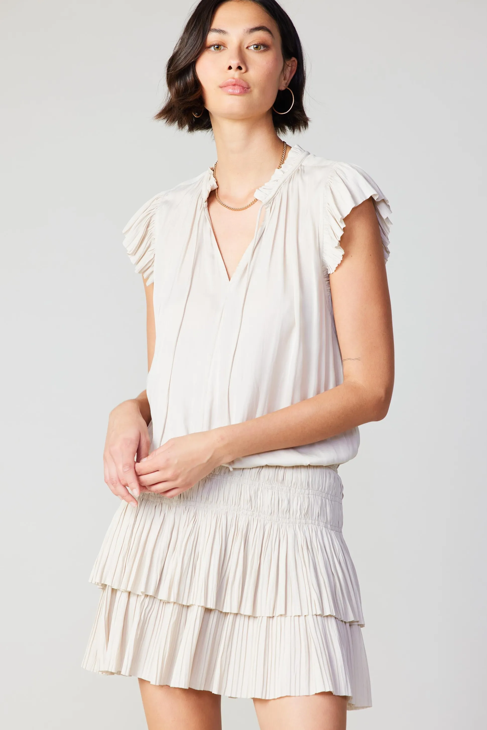 Zoey Pleated Skirt Mini Dress<Current Air Best
