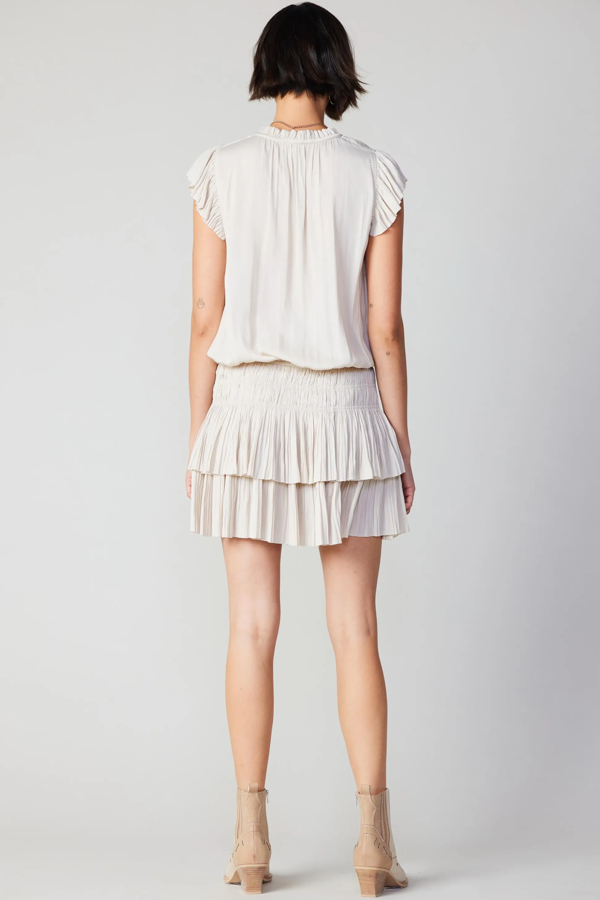 Zoey Pleated Skirt Mini Dress<Current Air Best