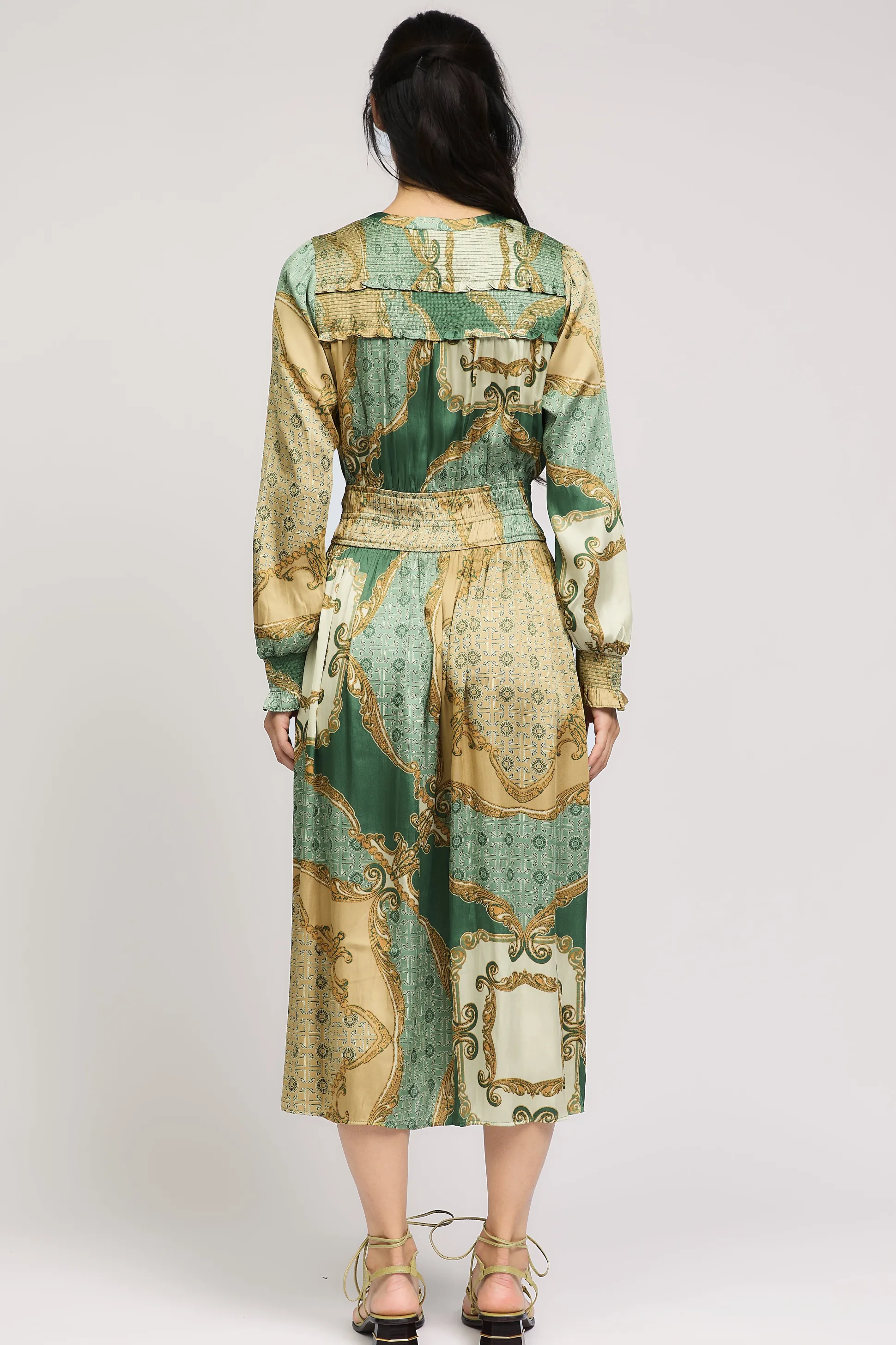 Aida Smocked Midi Dress<Current Air Sale