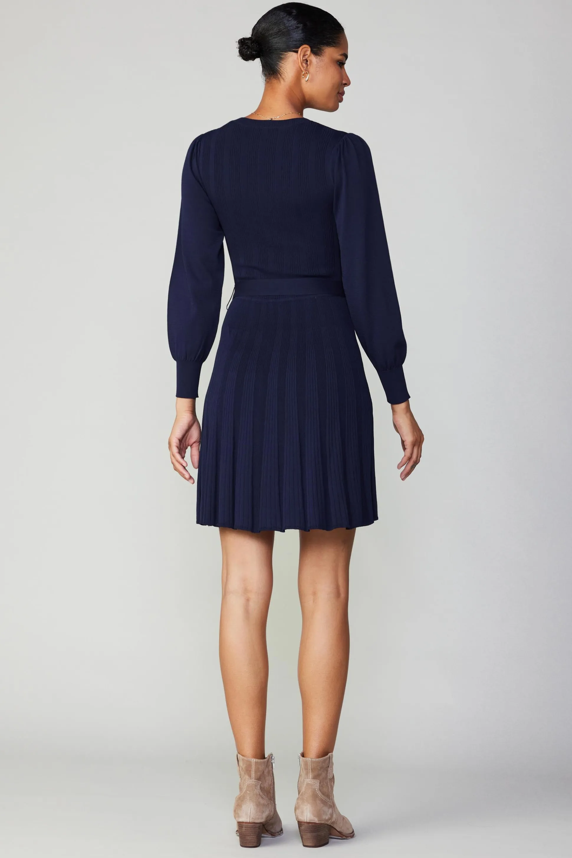Belted Knit Mini Dress<Current Air Discount