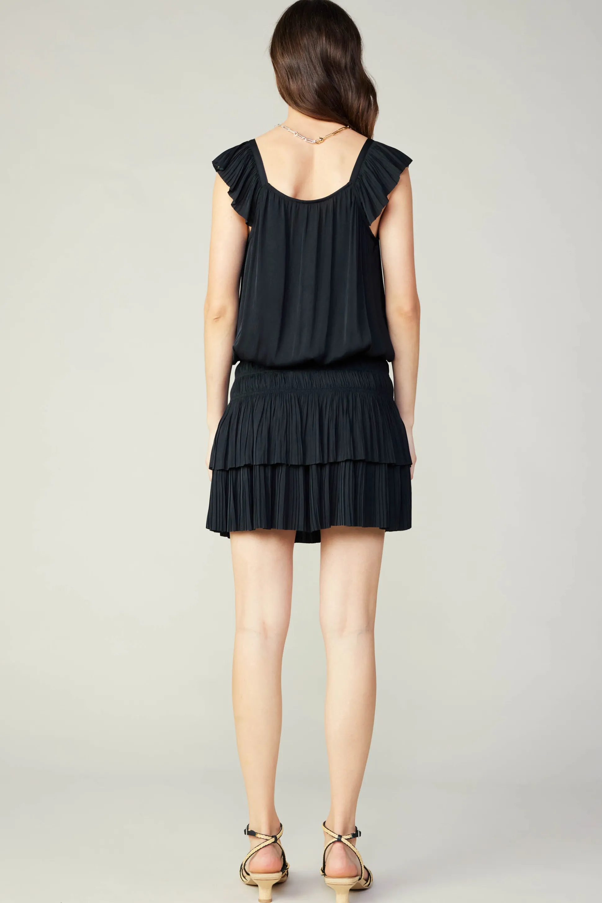 Sweetheart Smocked Mini Dress<Current Air Discount