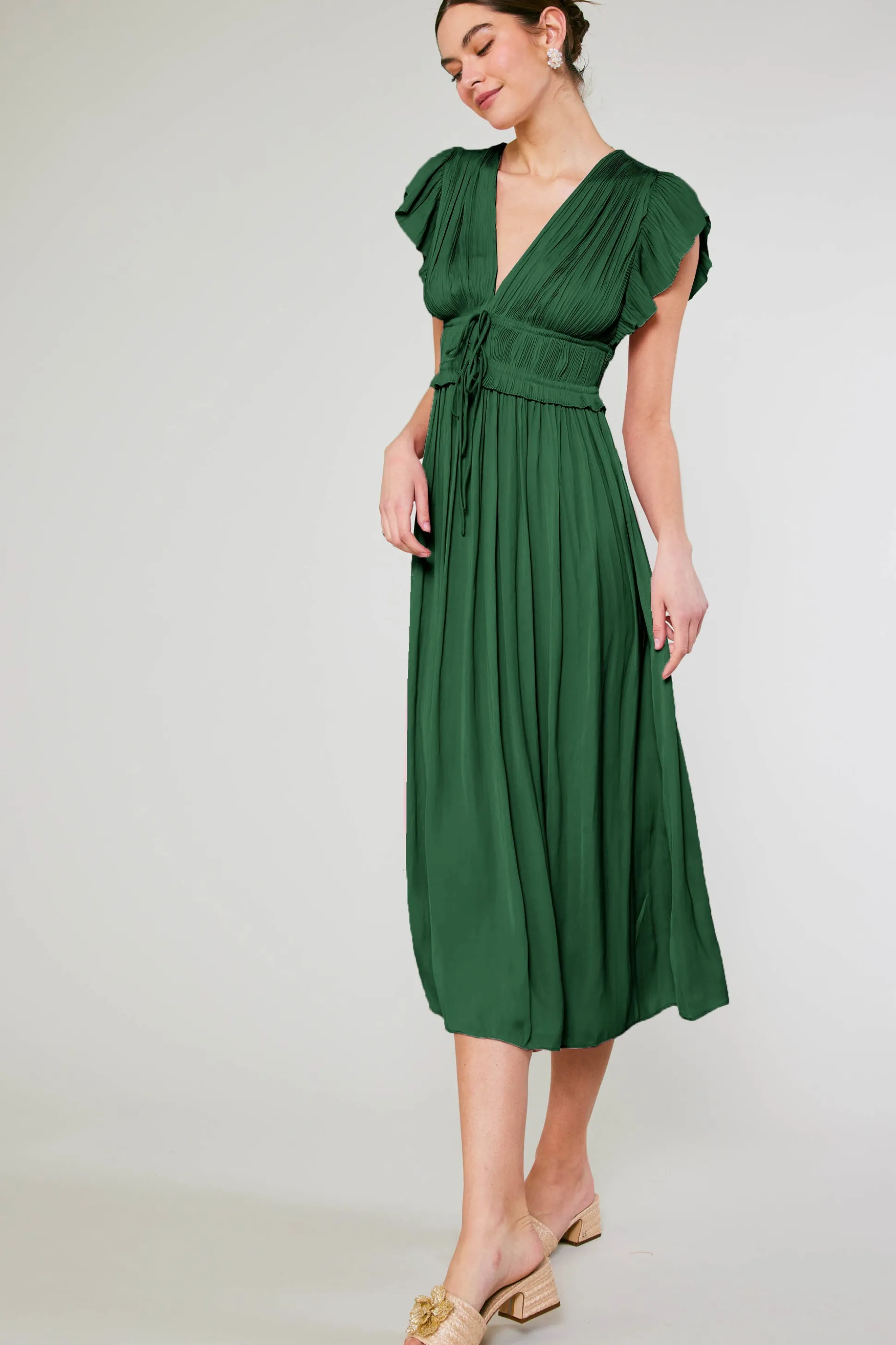 Mara Pleated Maxi Dress<Current Air Discount