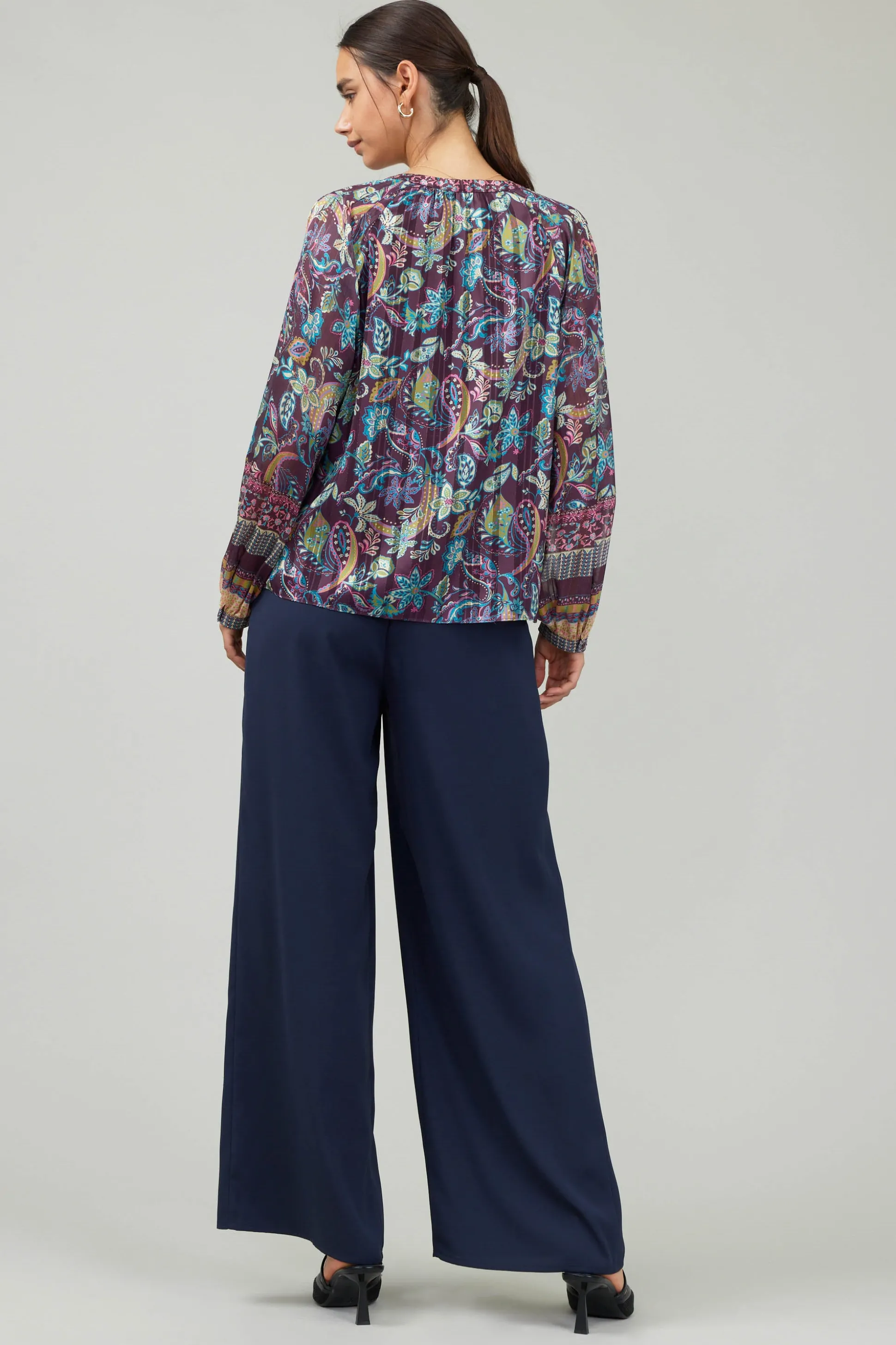 Lurex Floral Blouse<Current Air Clearance