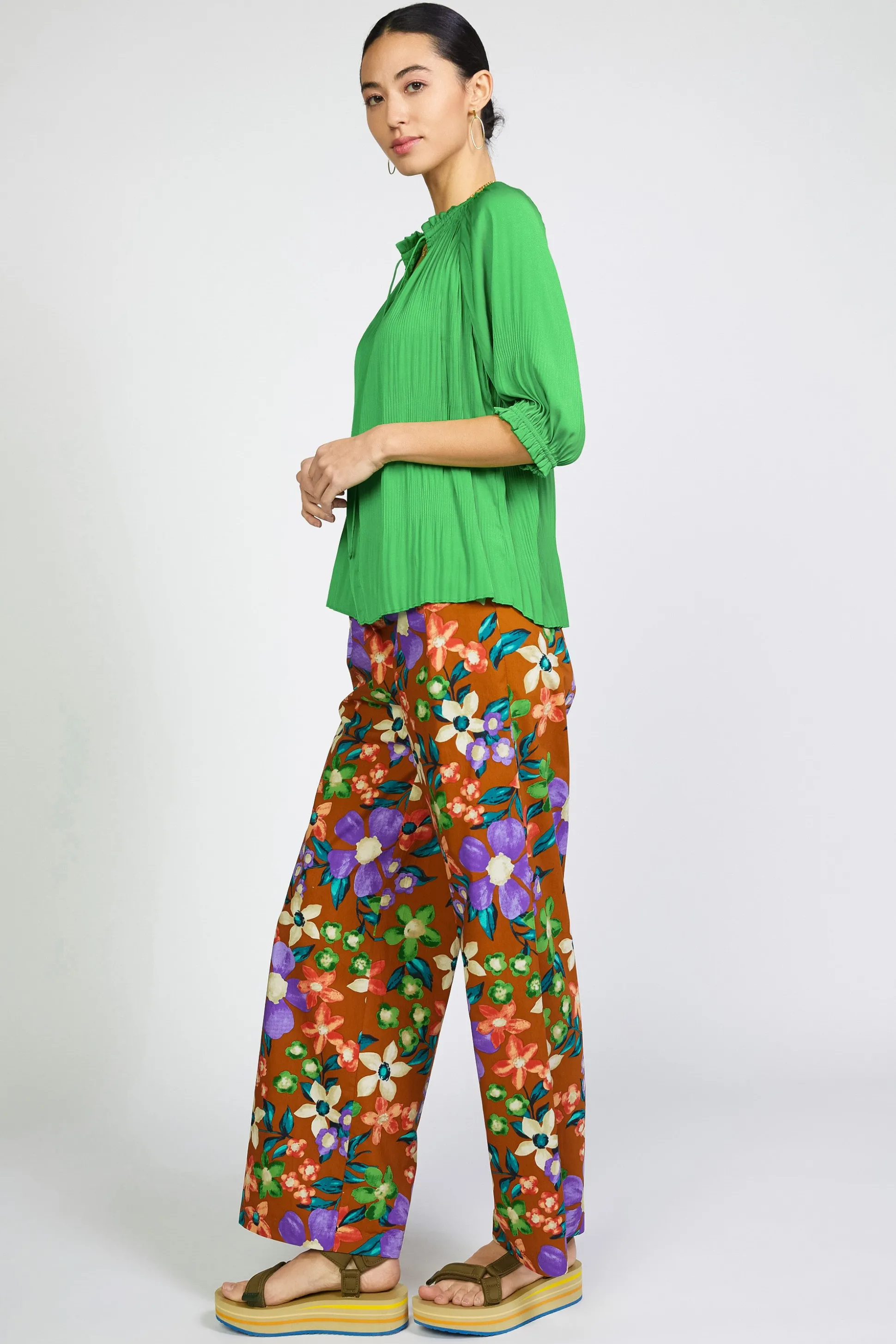 Angelica Pleated Blouse<Current Air Fashion