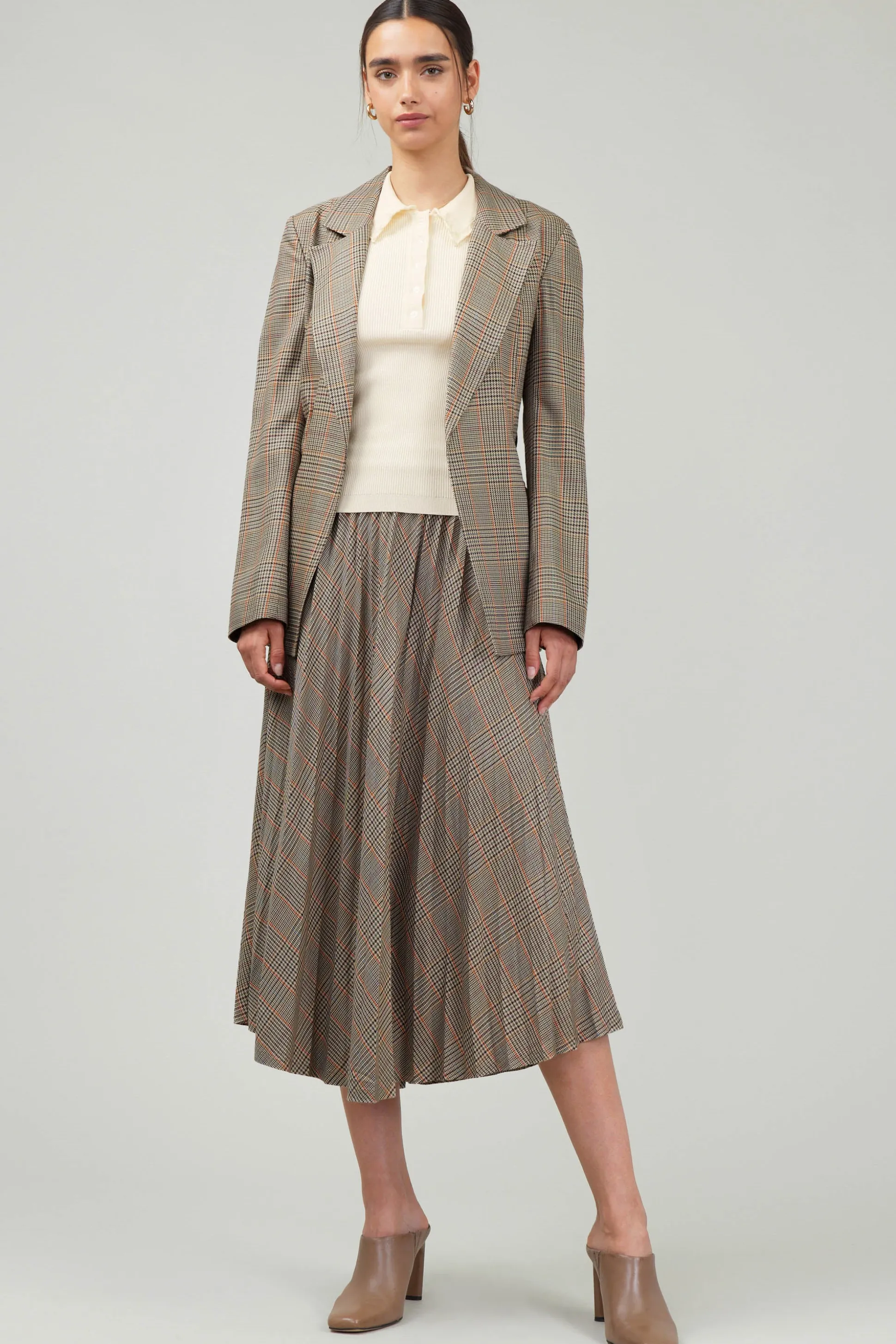 Plaid Layered Jacket<Current Air Clearance