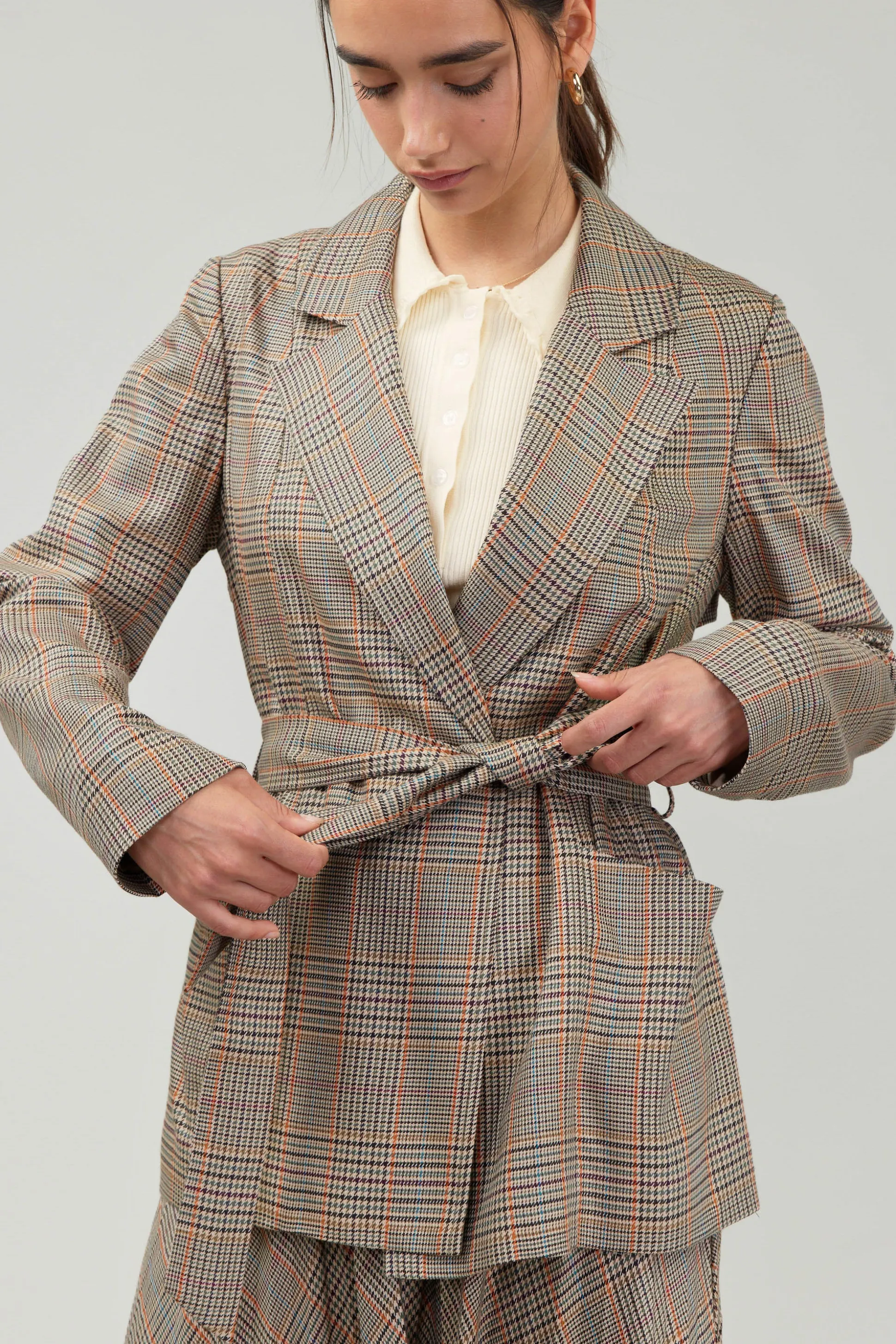 Plaid Layered Jacket<Current Air Clearance