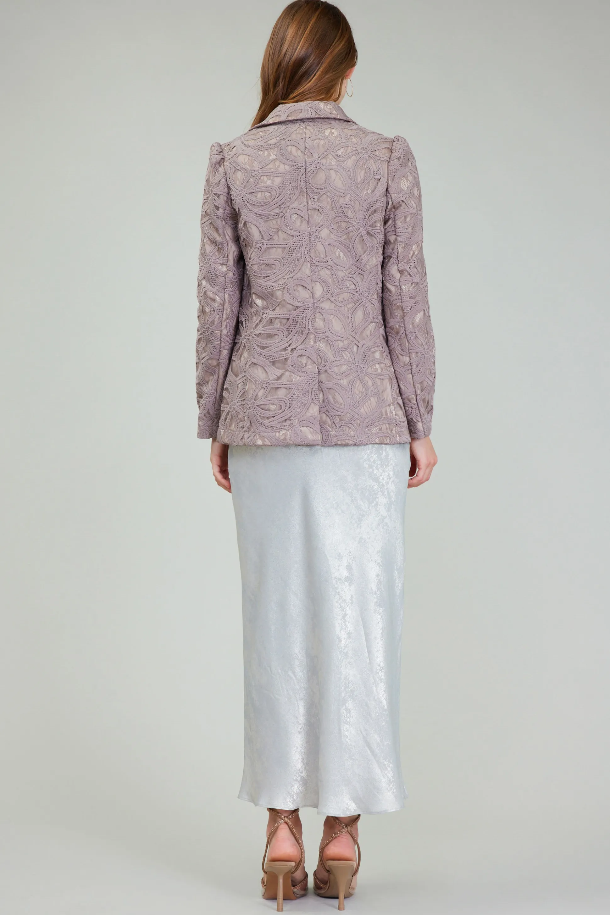 Lace Single Breasted Blazer<Current Air Sale