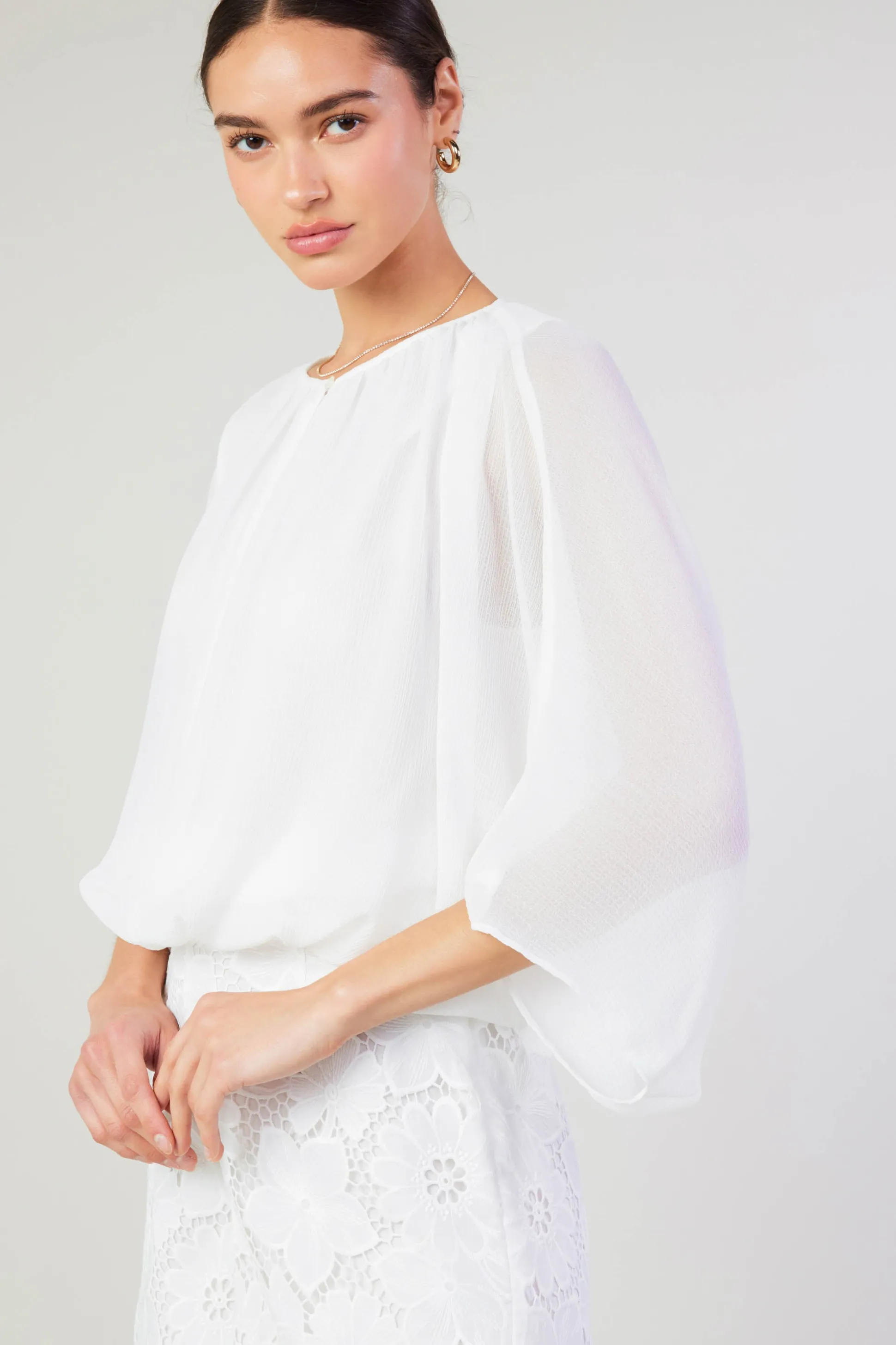 Alessia Dolman Sleeved Blouse<Current Air Best