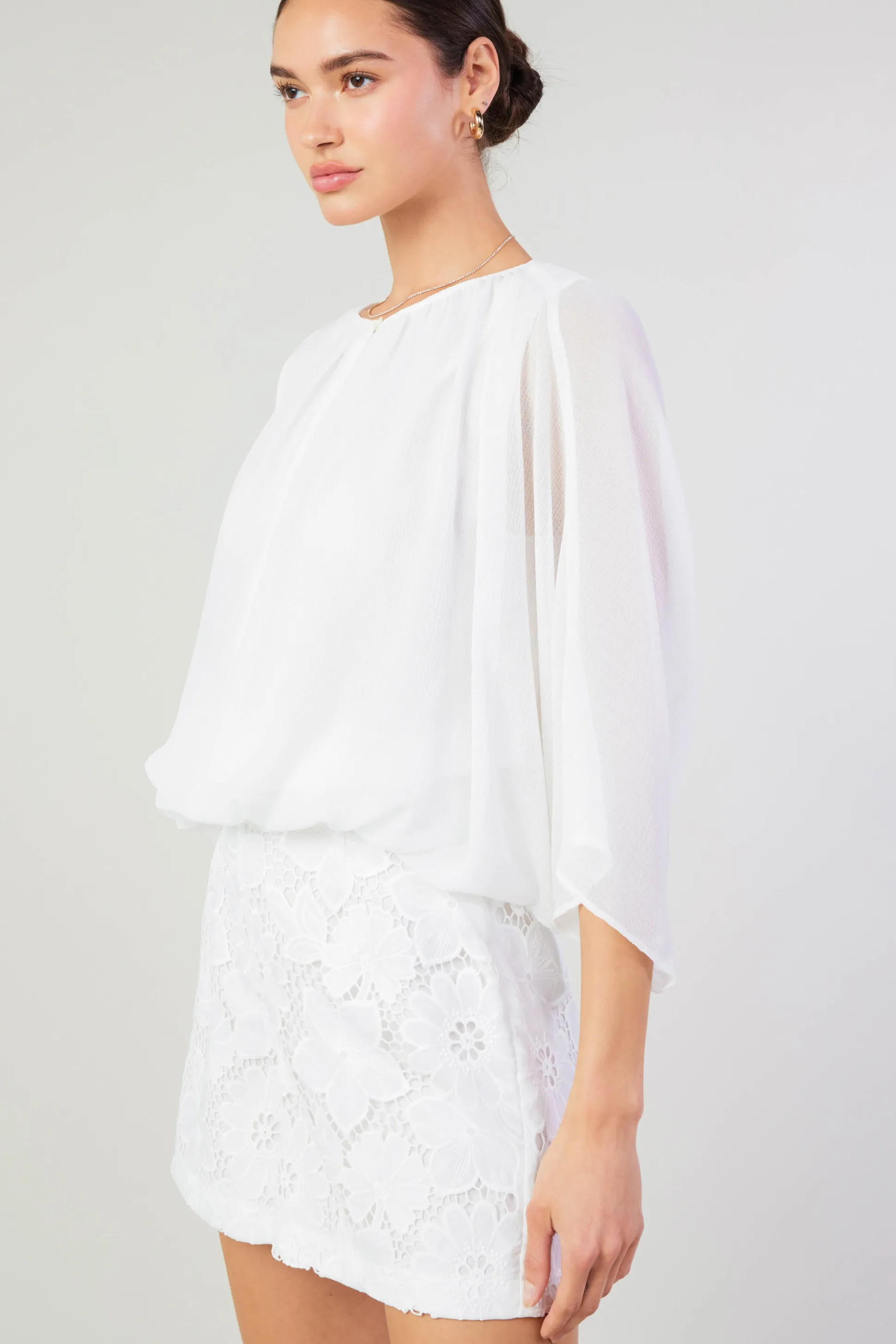 Alessia Dolman Sleeved Blouse<Current Air Best