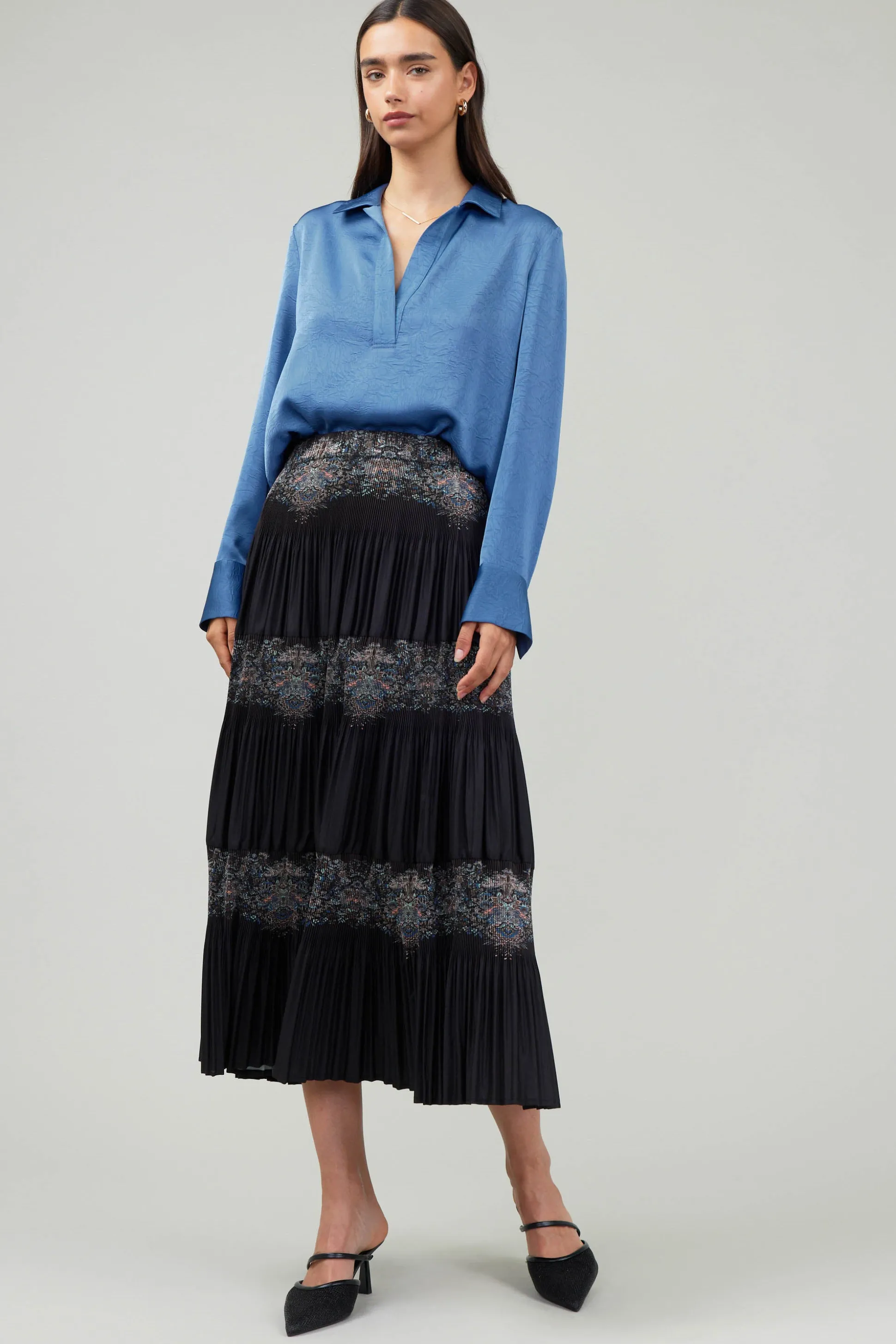 Ornate Motif Midi Skirt<Current Air Discount