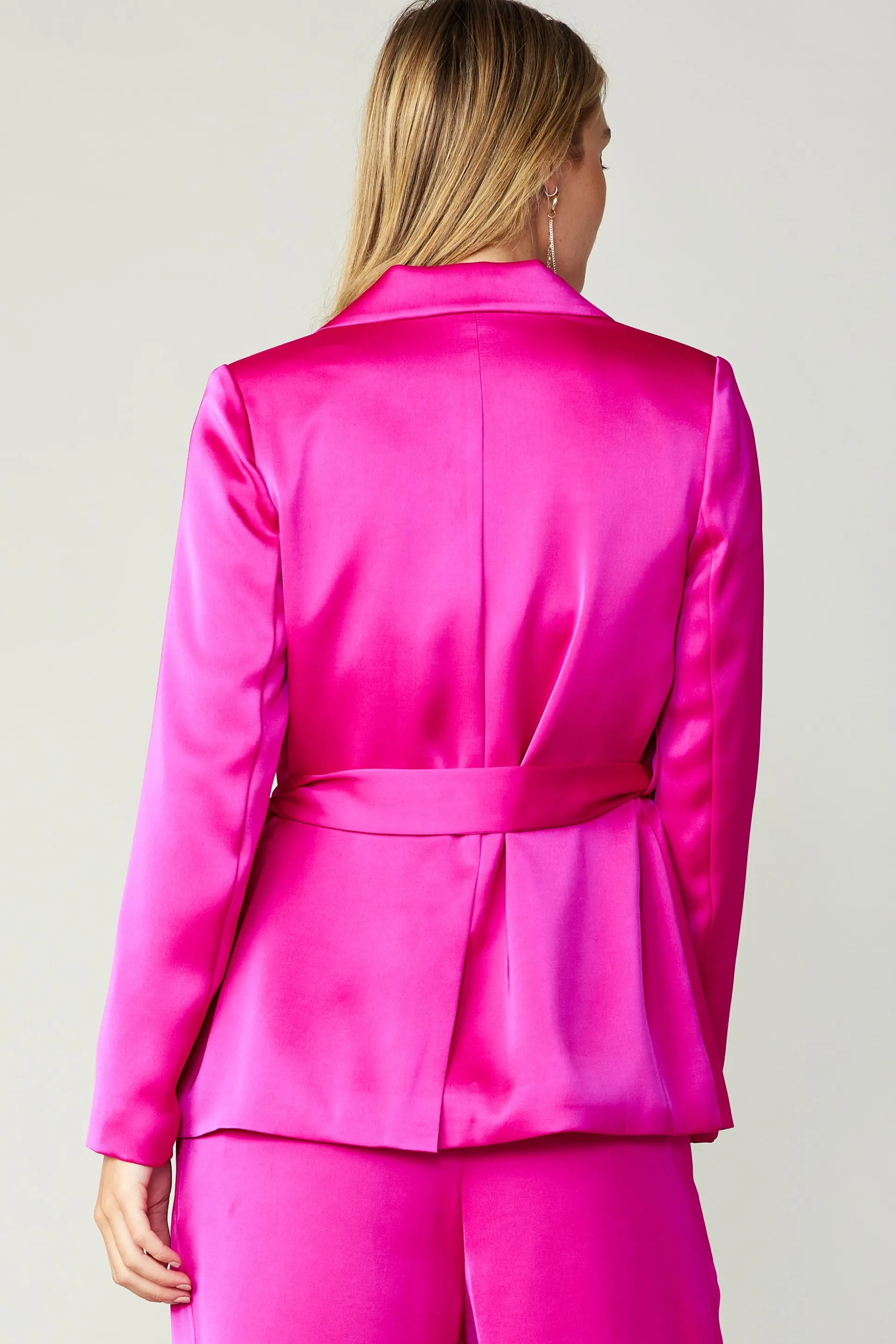 Silky Belted Blazer<Current Air Fashion