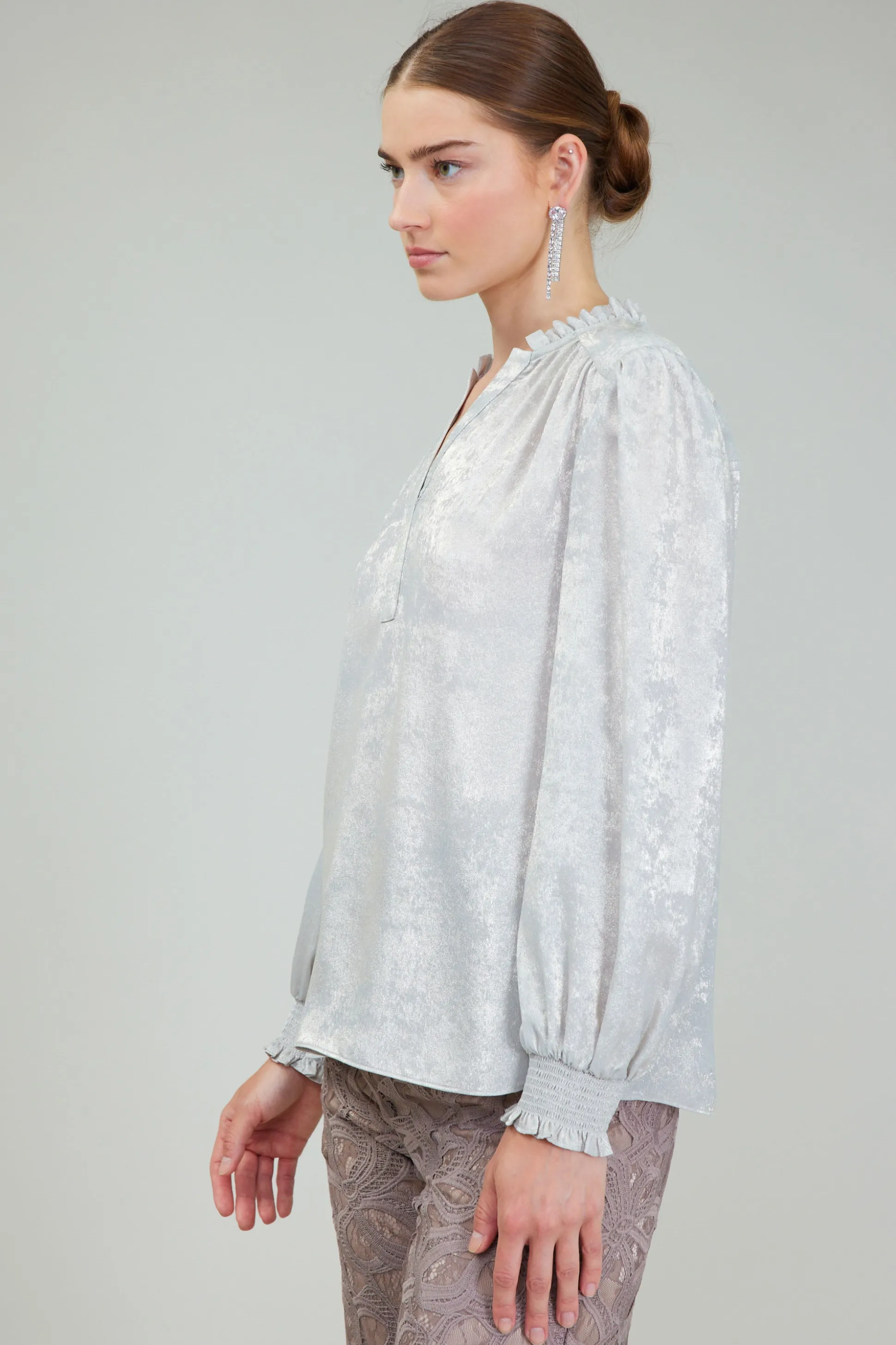 Glimmer Smocked Cuff Blouse<Current Air Clearance