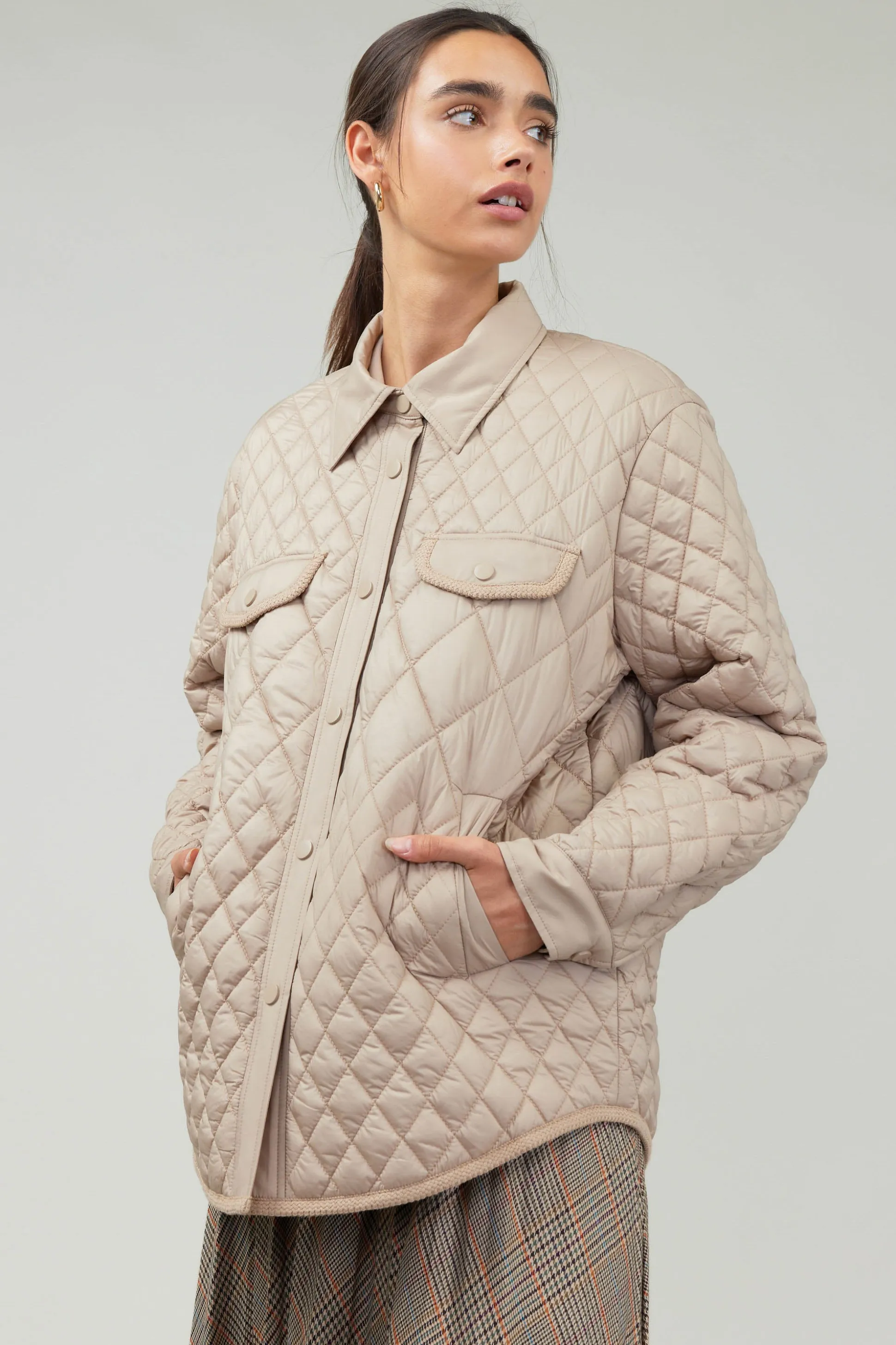 Diamond Quilted Jacket<Current Air Hot