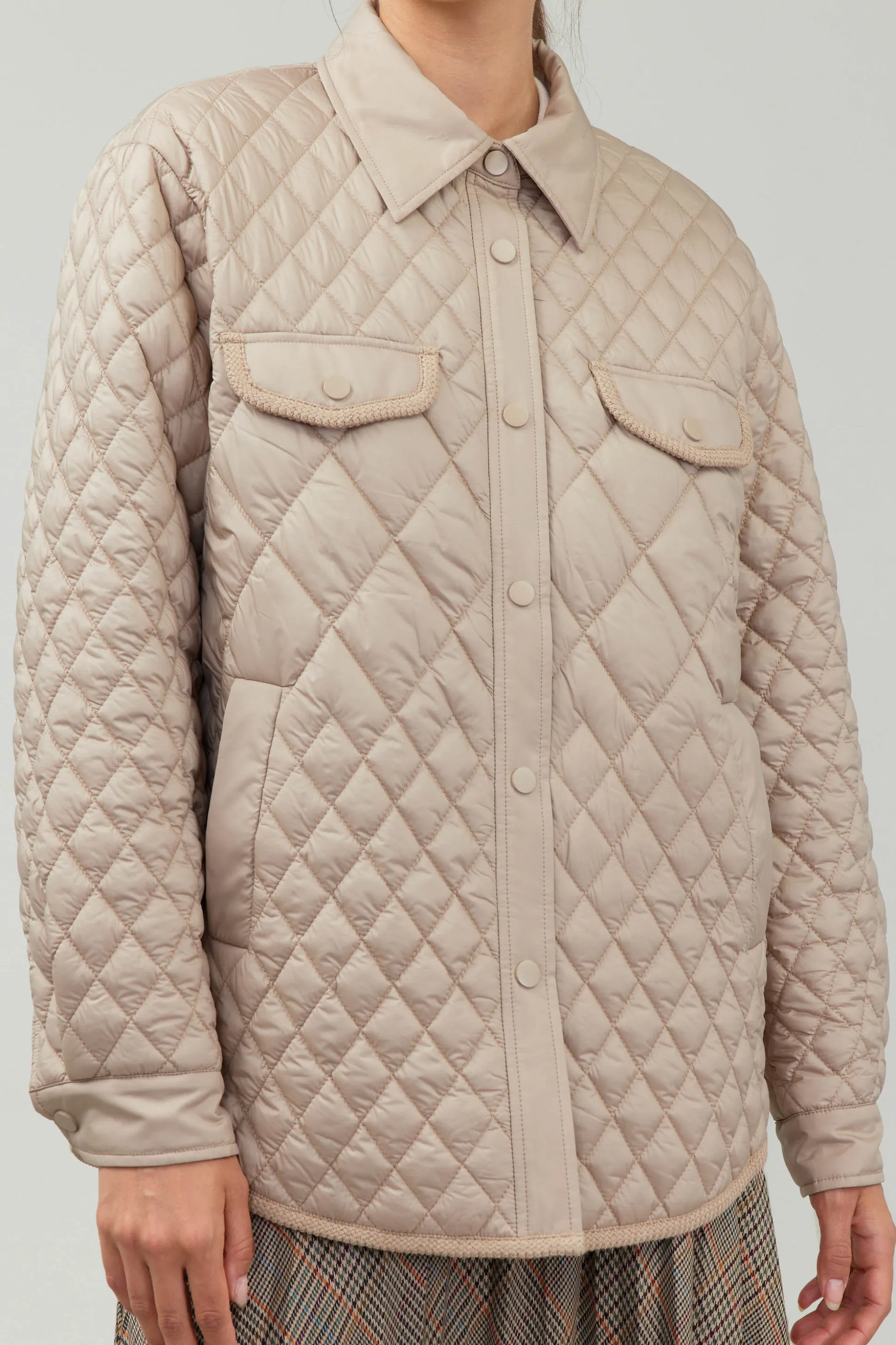Diamond Quilted Jacket<Current Air Hot