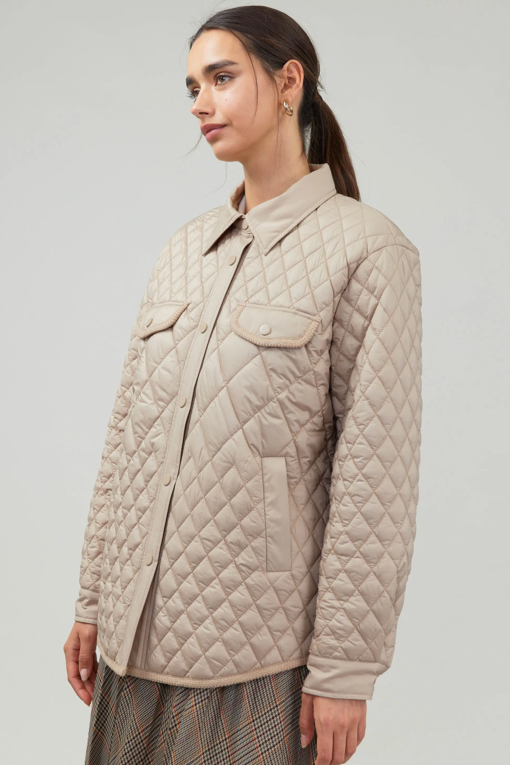 Diamond Quilted Jacket<Current Air Hot