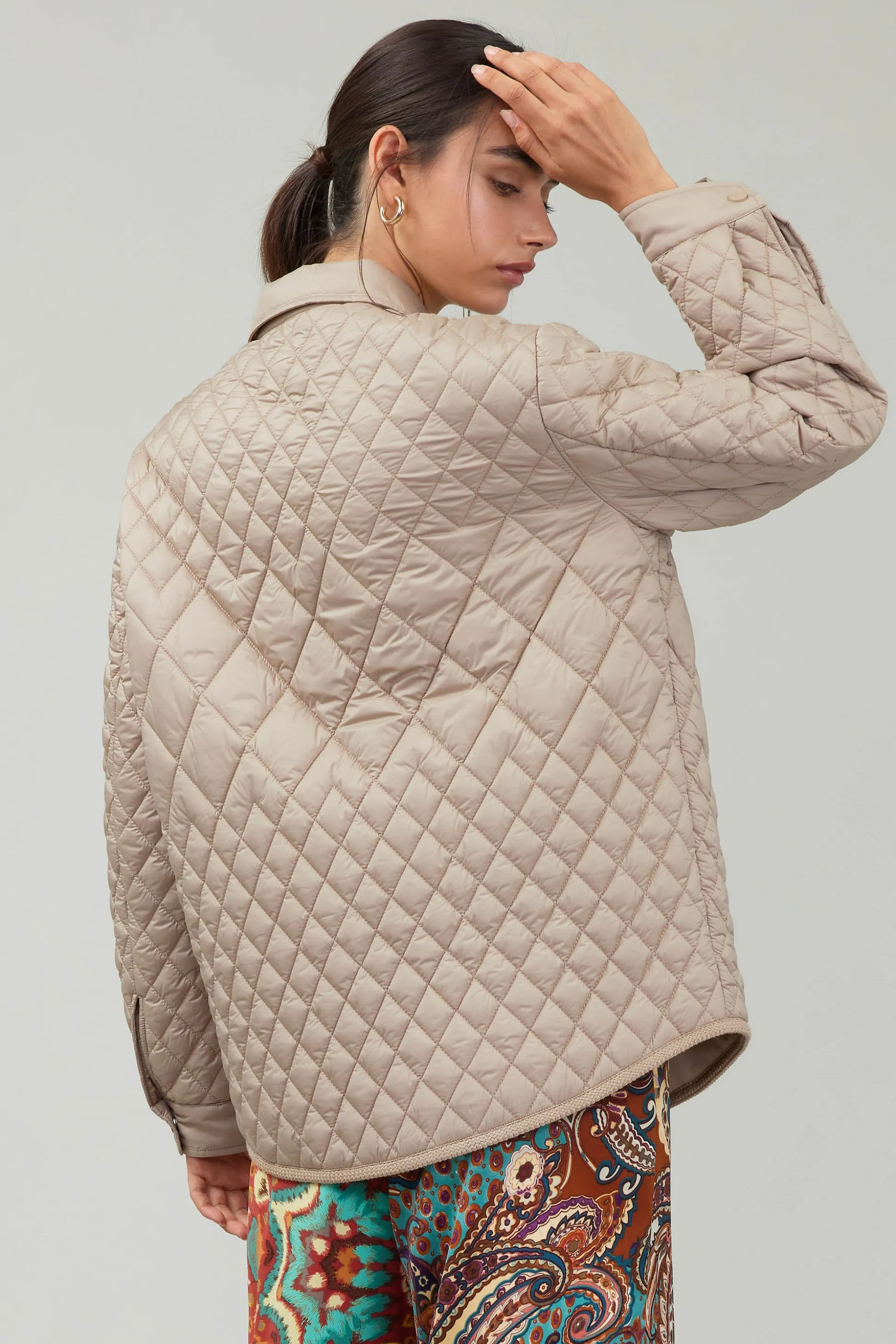 Diamond Quilted Jacket<Current Air Hot
