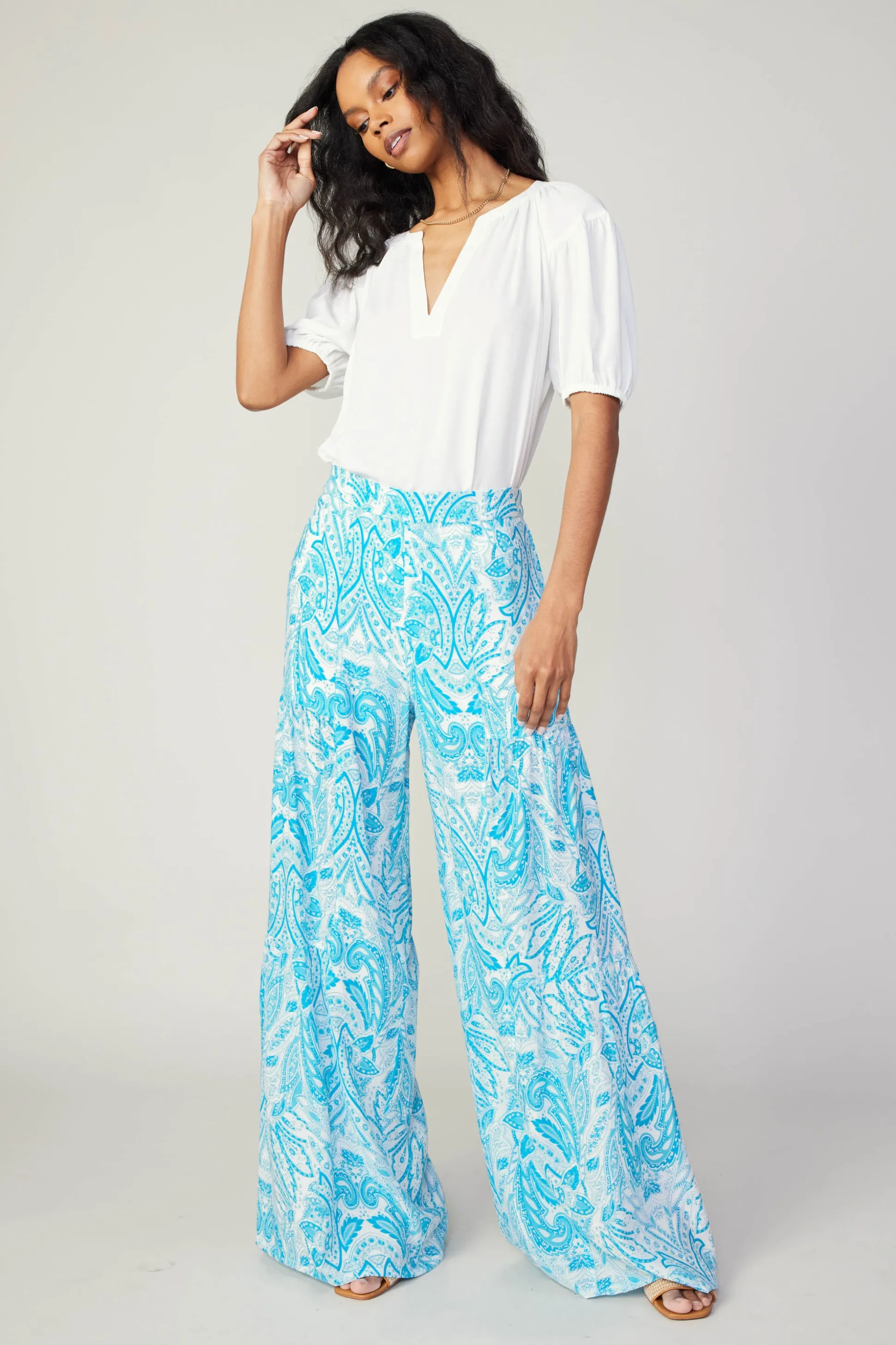 Tiered Wide Leg Pants<Current Air Fashion