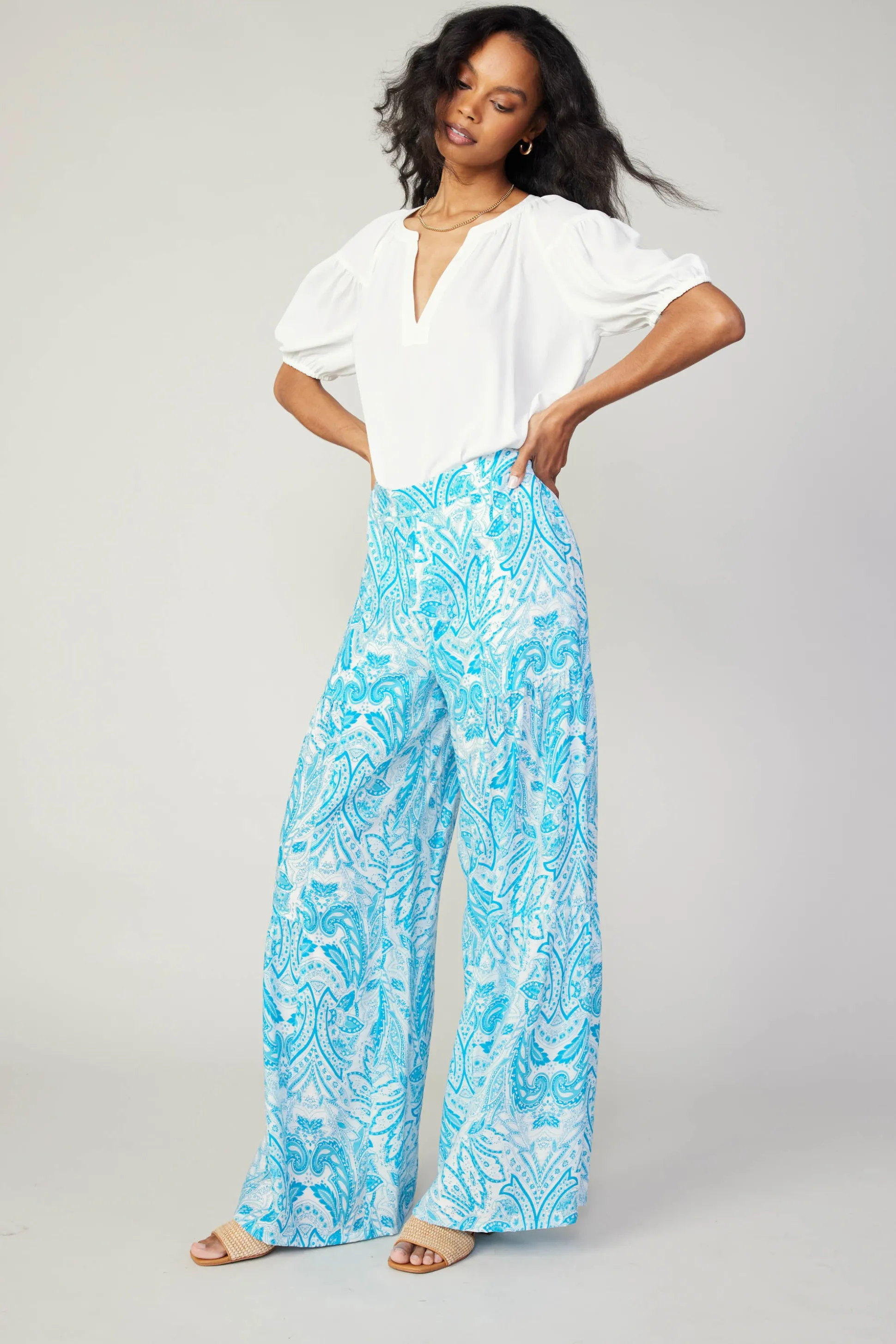 Tiered Wide Leg Pants<Current Air Fashion