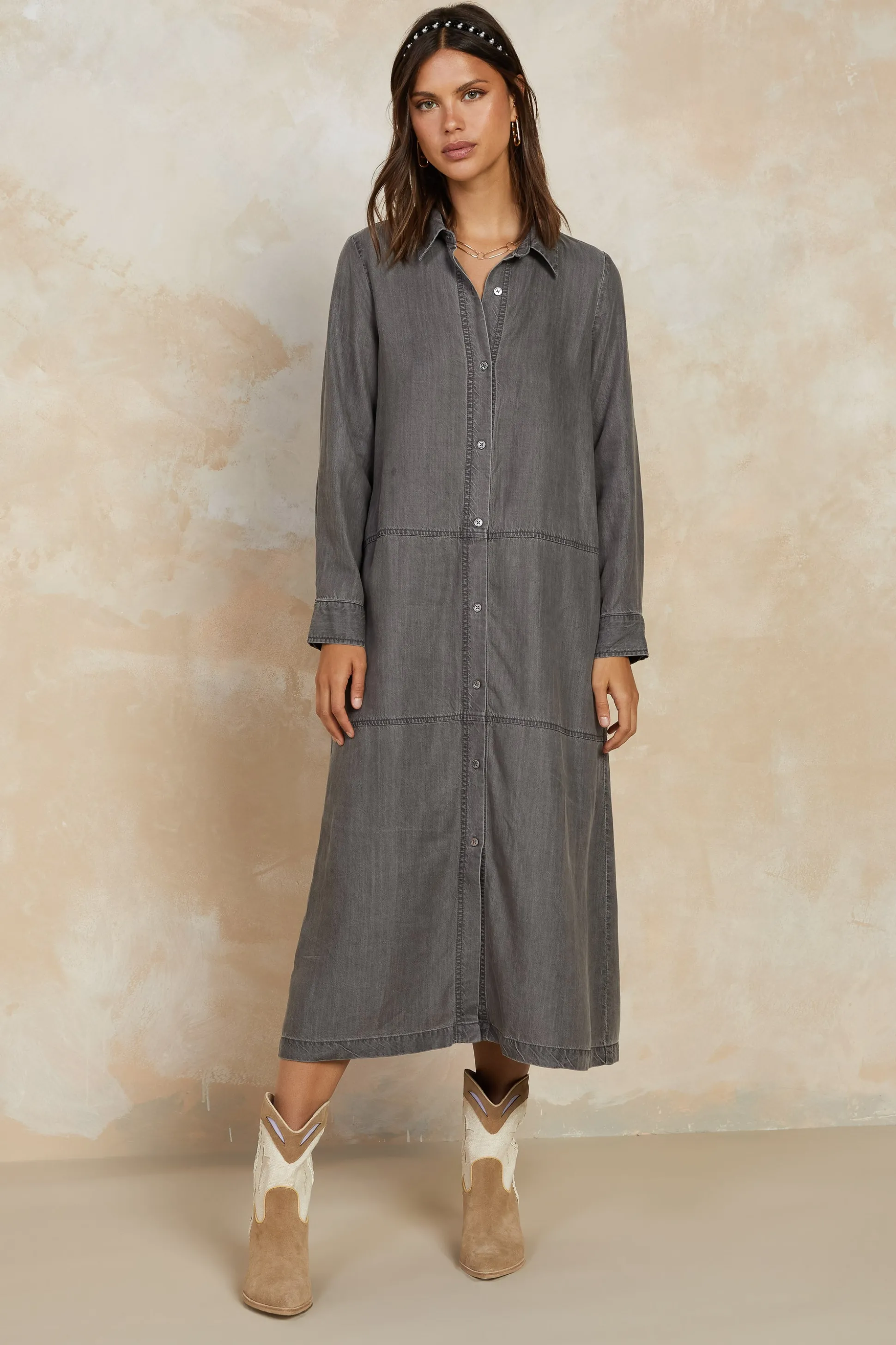 Chambray Shirt Dress<Current Air Clearance