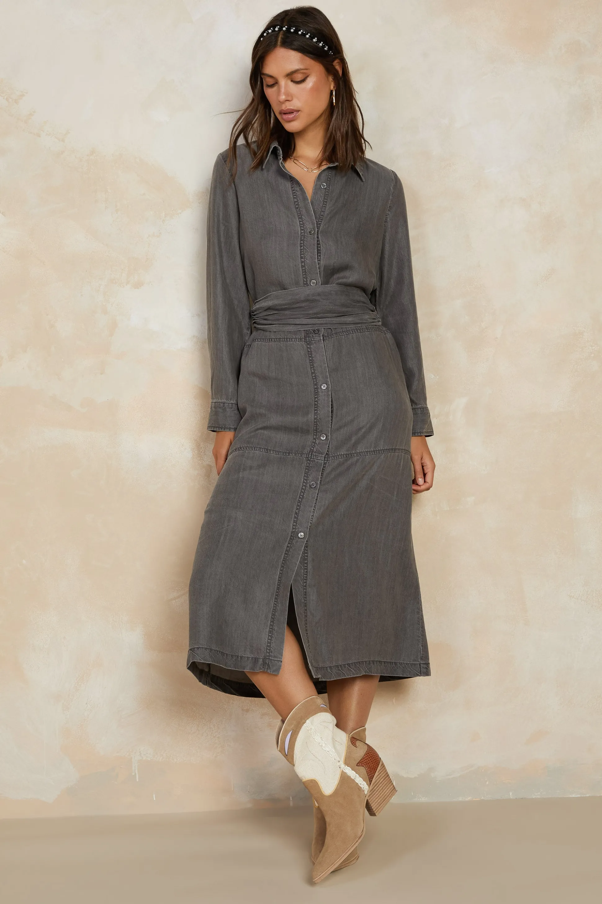 Chambray Shirt Dress<Current Air Clearance