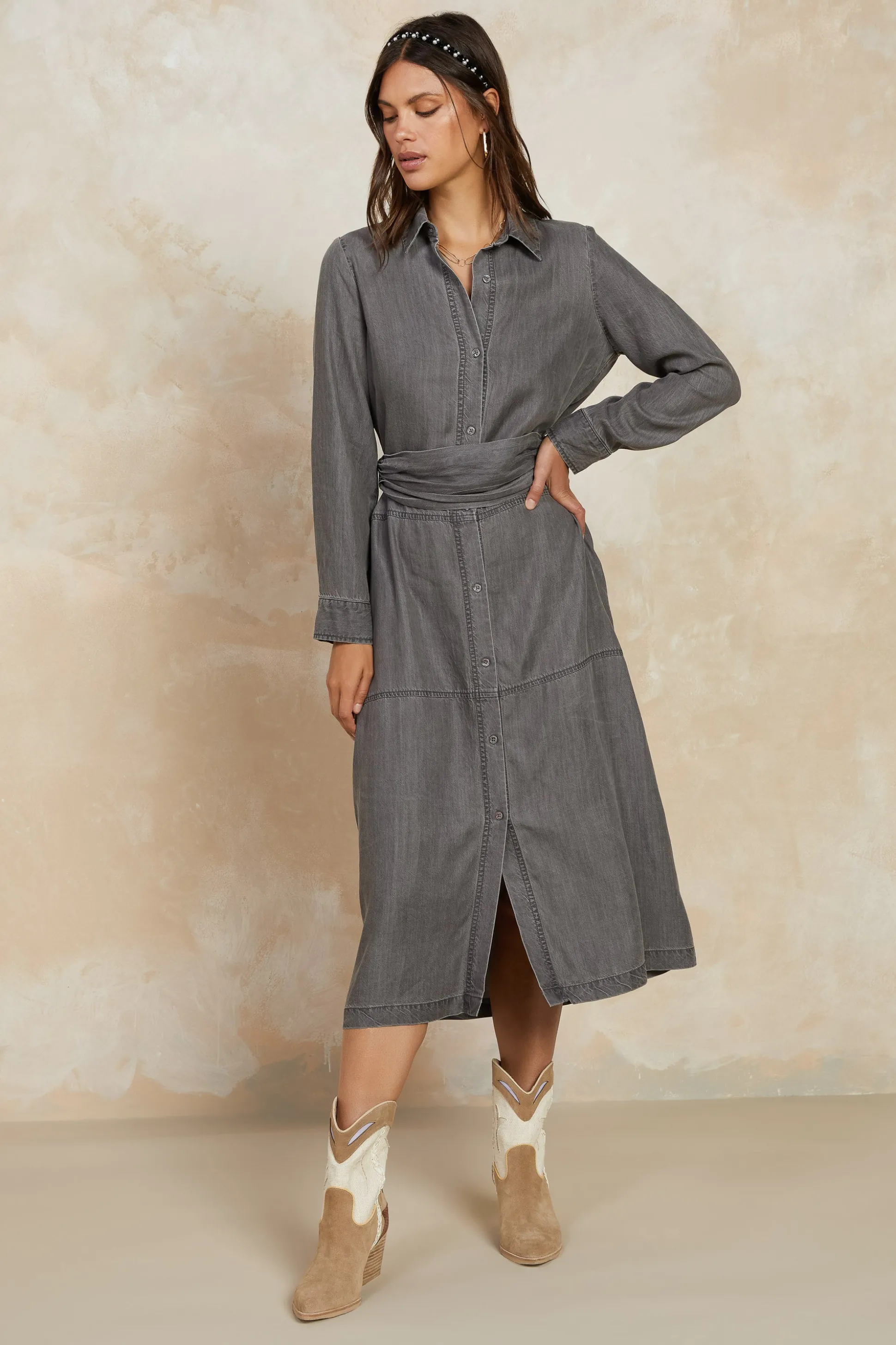 Chambray Shirt Dress<Current Air Clearance