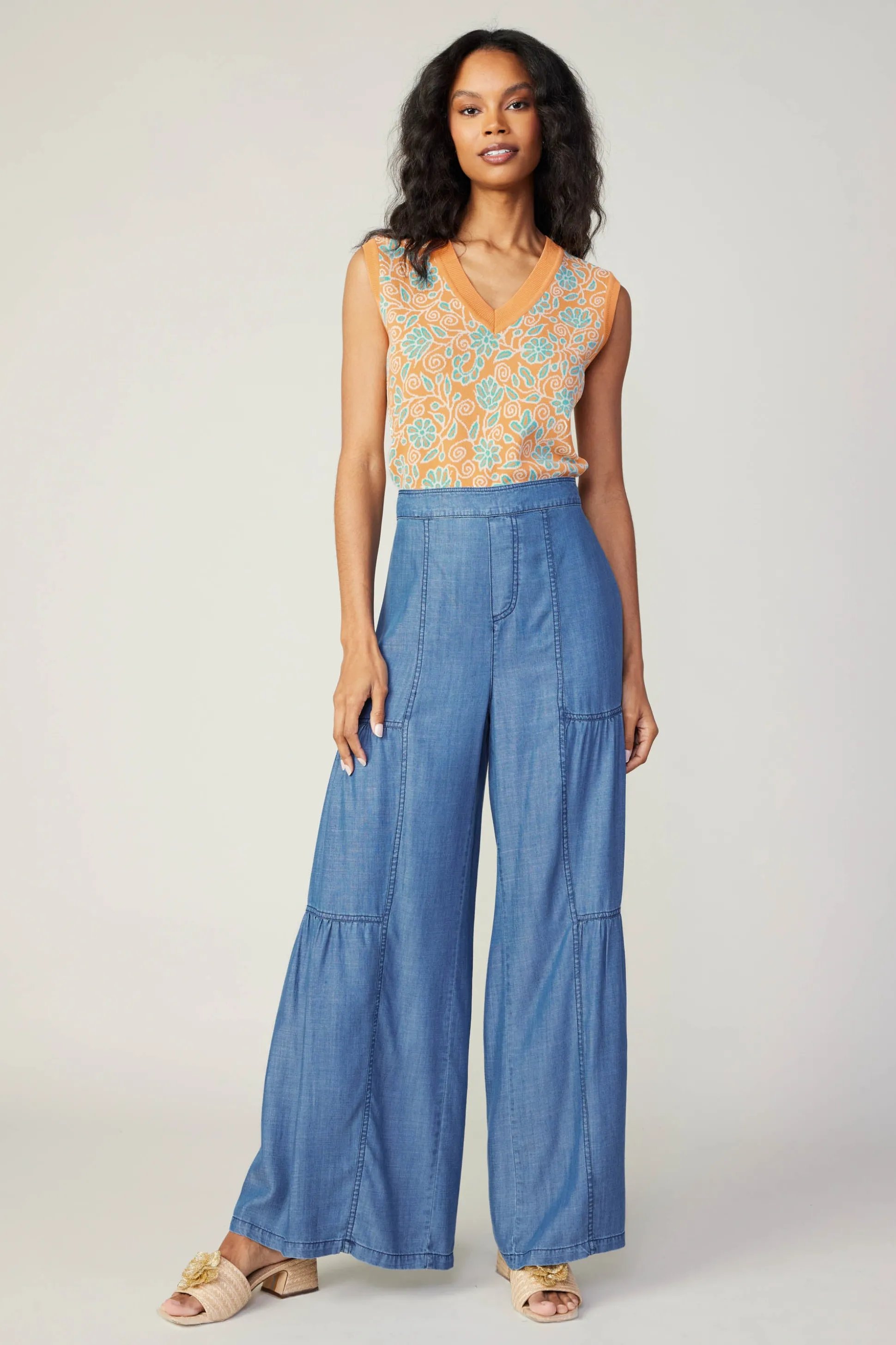 Tiered Wide Leg Pants<Current Air Clearance
