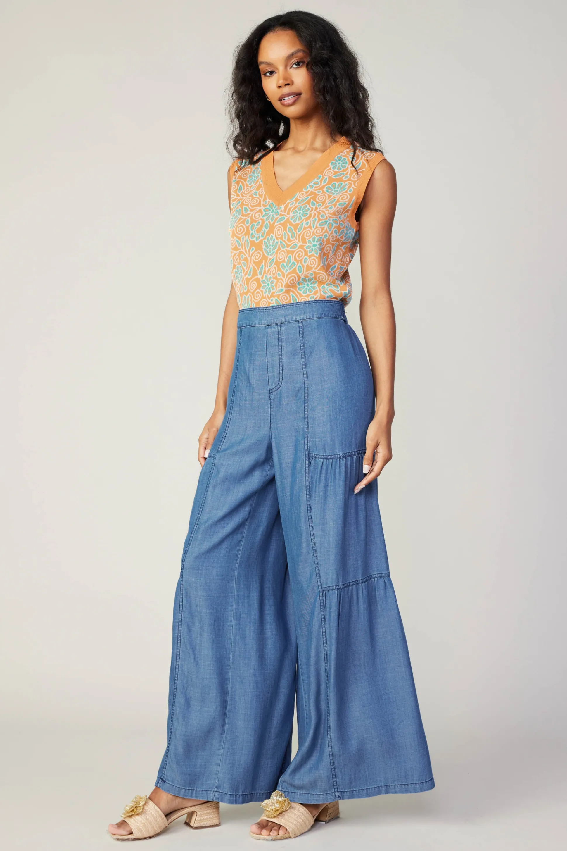 Tiered Wide Leg Pants<Current Air Clearance
