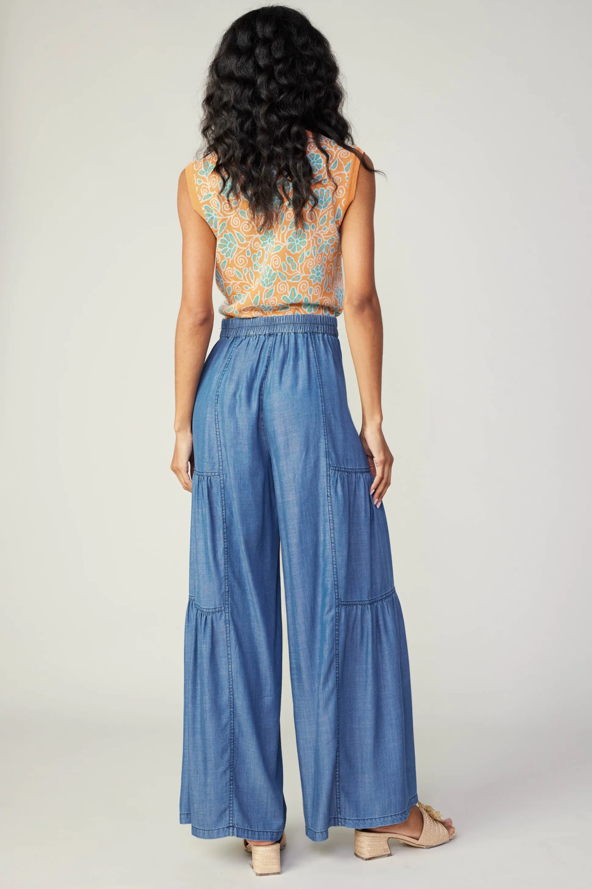 Tiered Wide Leg Pants<Current Air Clearance